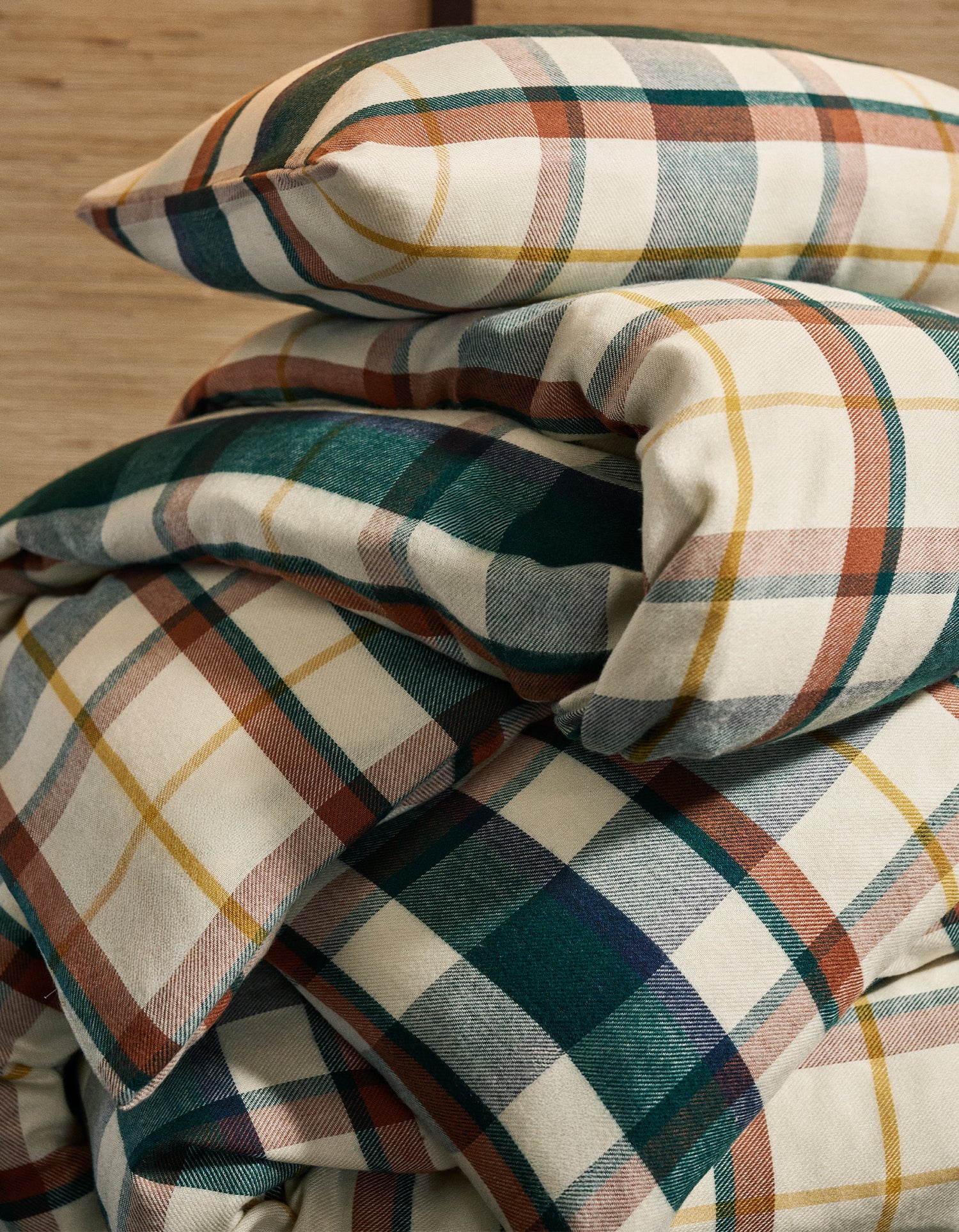 Federe in Flanella di Tencel x2 - Tartan Scozzese