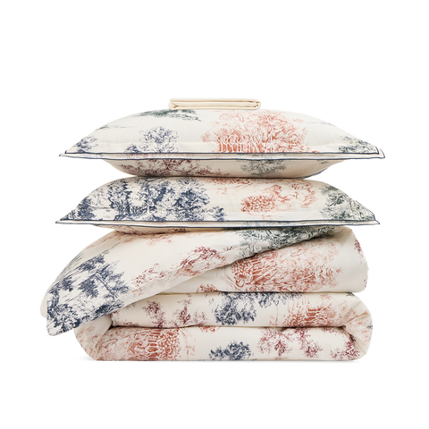 Parure Percale de coton 120 fils - Paul & Joe pour Bonsoirs - Bosquet d'Hiver