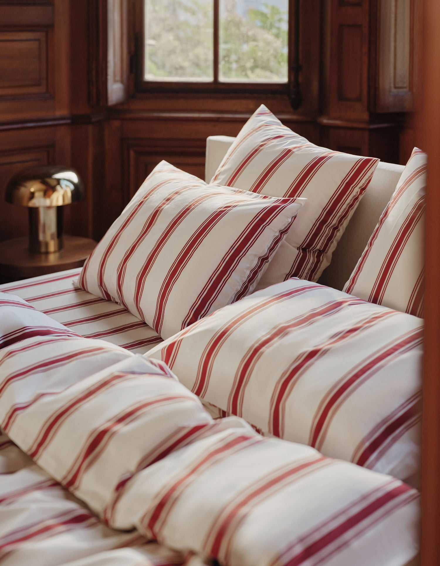 Lenzuolo piano in cotone percalle a 120 fili - Righe Velour