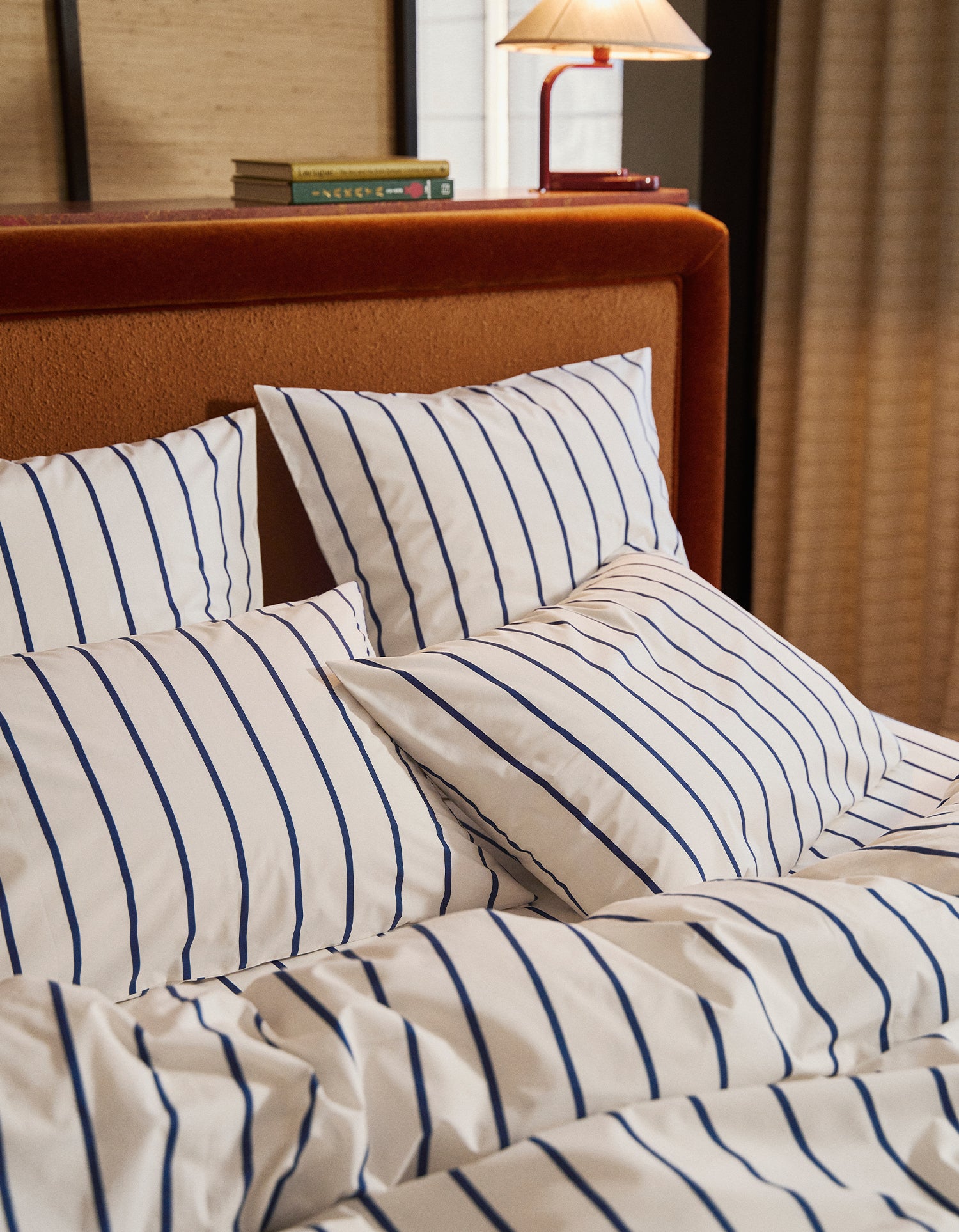 Lenzuolo piano in cotone percalle a 120 fili - Righe Mikado