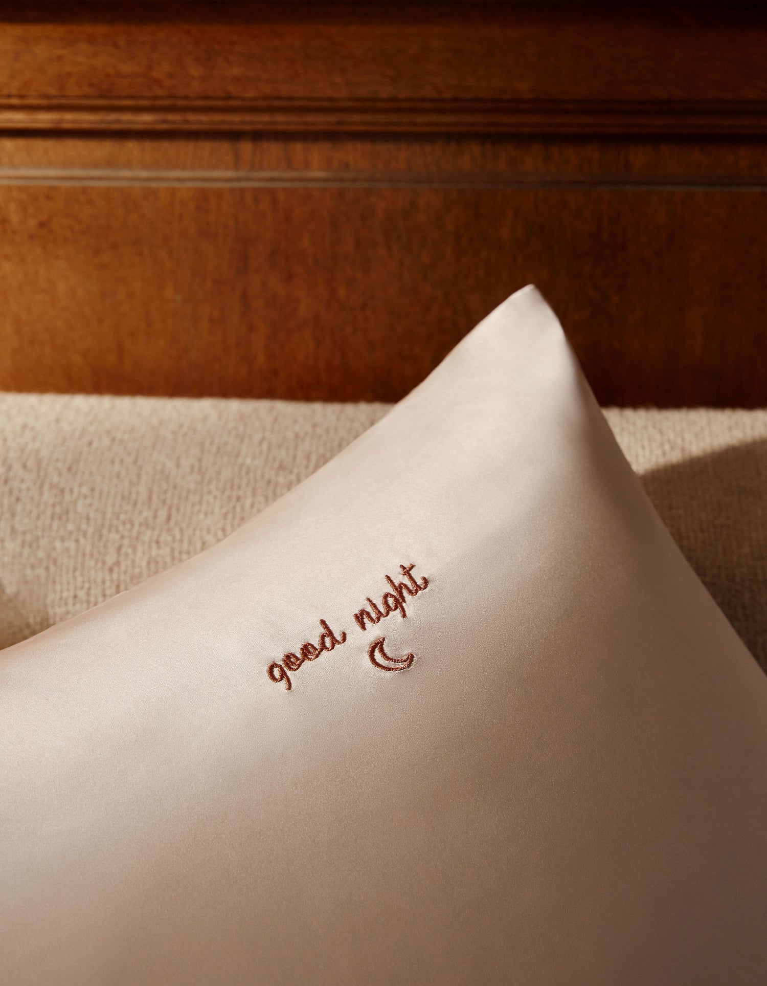 Federa in 100% seta di gelso - Beige rosato