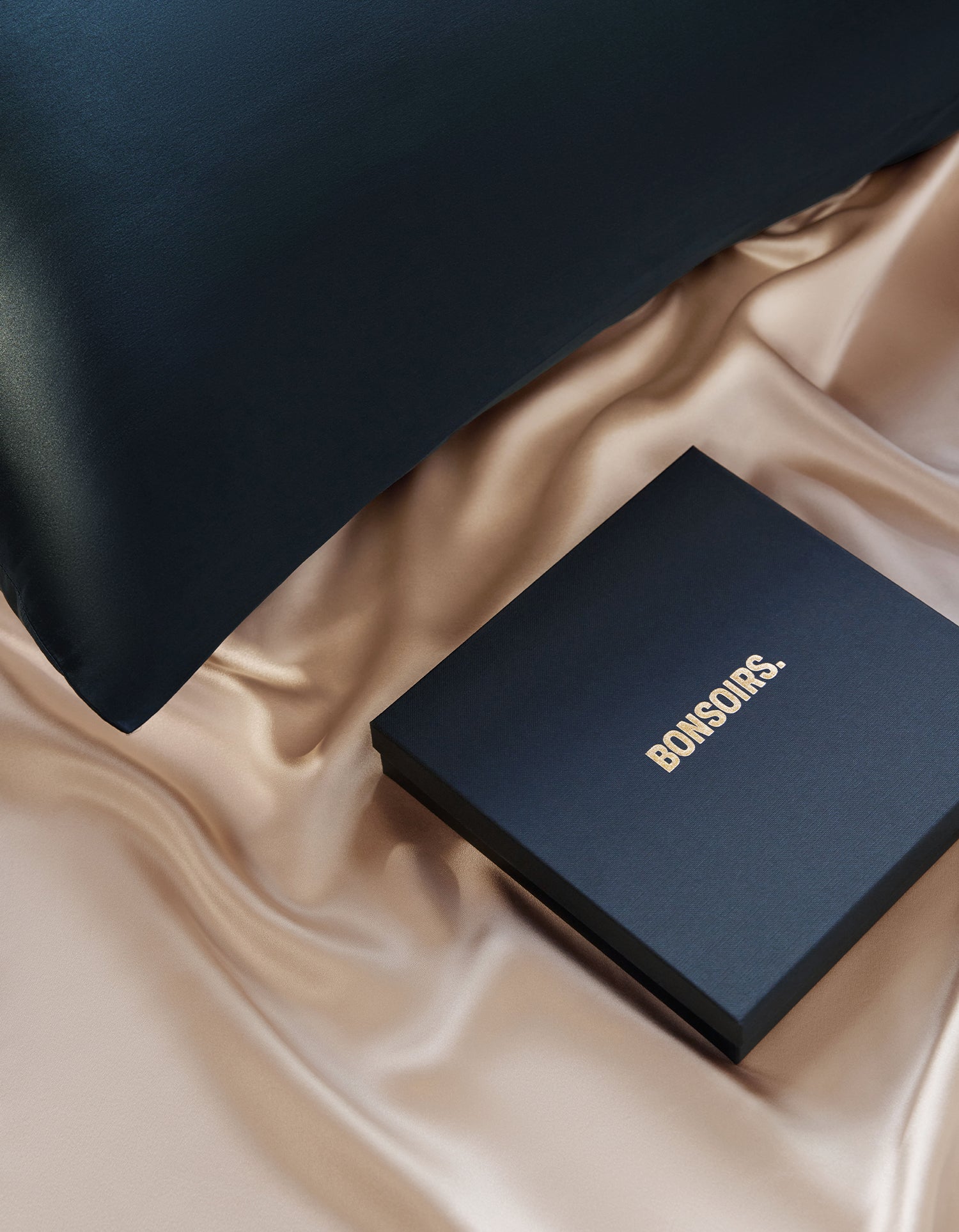 Taie d'oreiller 100% soie de murier - Bleu Velours