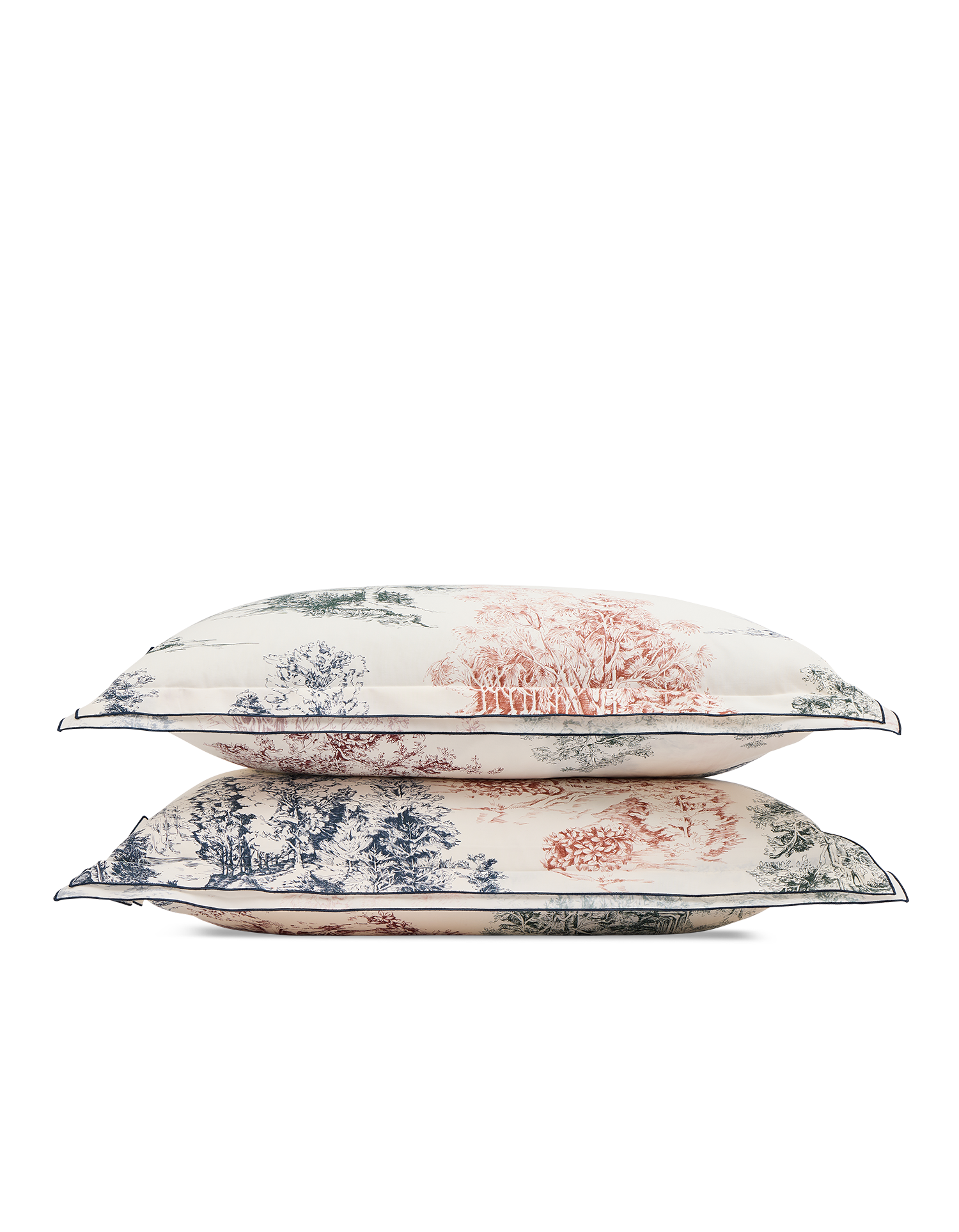 Federe per cuscino x2 cotone percalle a 120 fili Paul & Joe per Bonsoirs - Bosco invernale