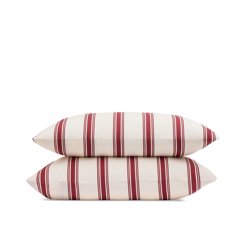 Federe per cuscino x2 cotone percalle a 120 fili - Righe Velour