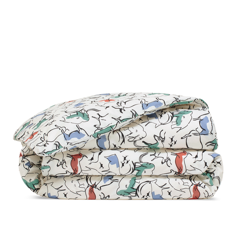 Copripiumino in percalle lavato per bambini - Piccoli Preistorici