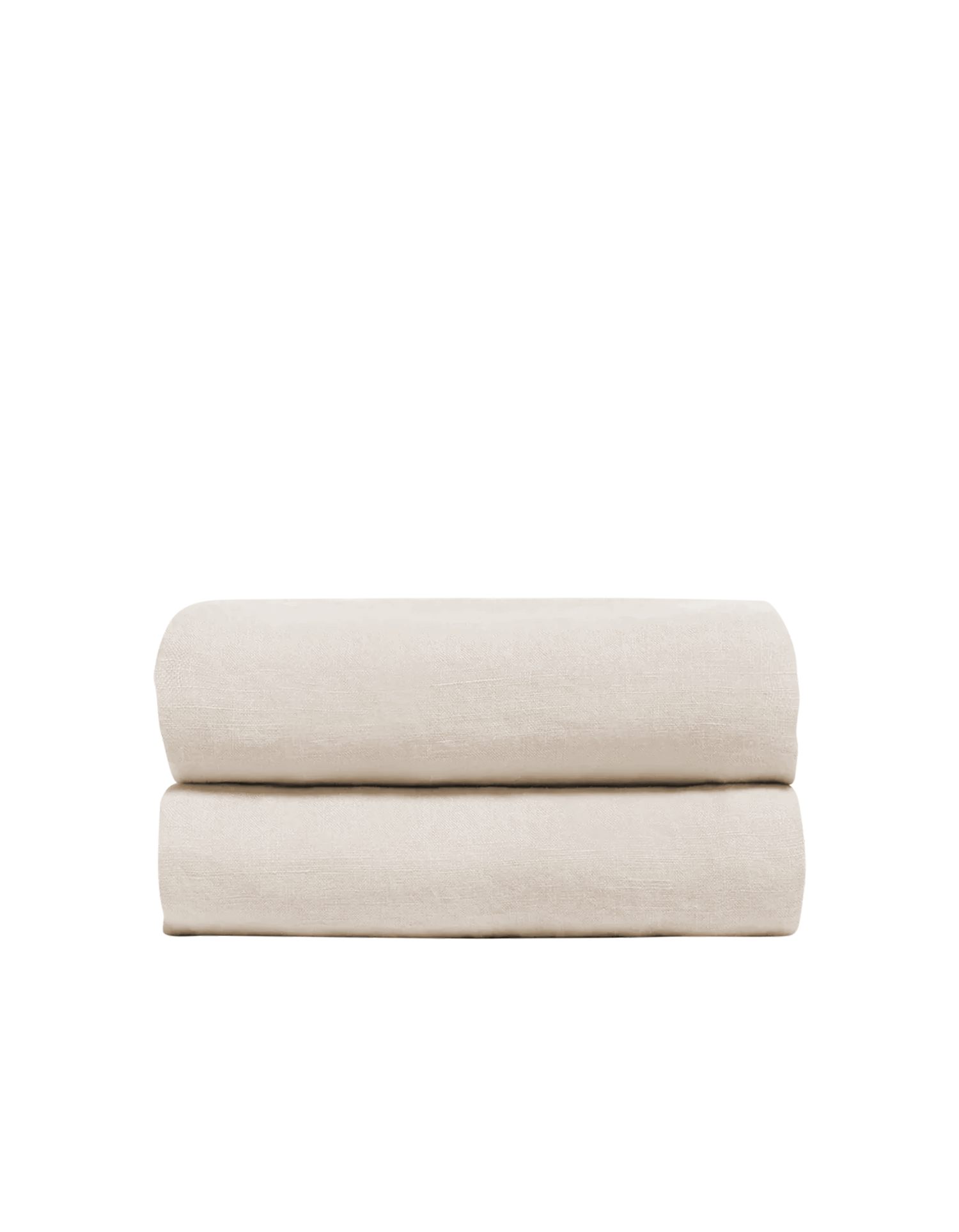French Washed Linen Fitted Sheet - Ivory