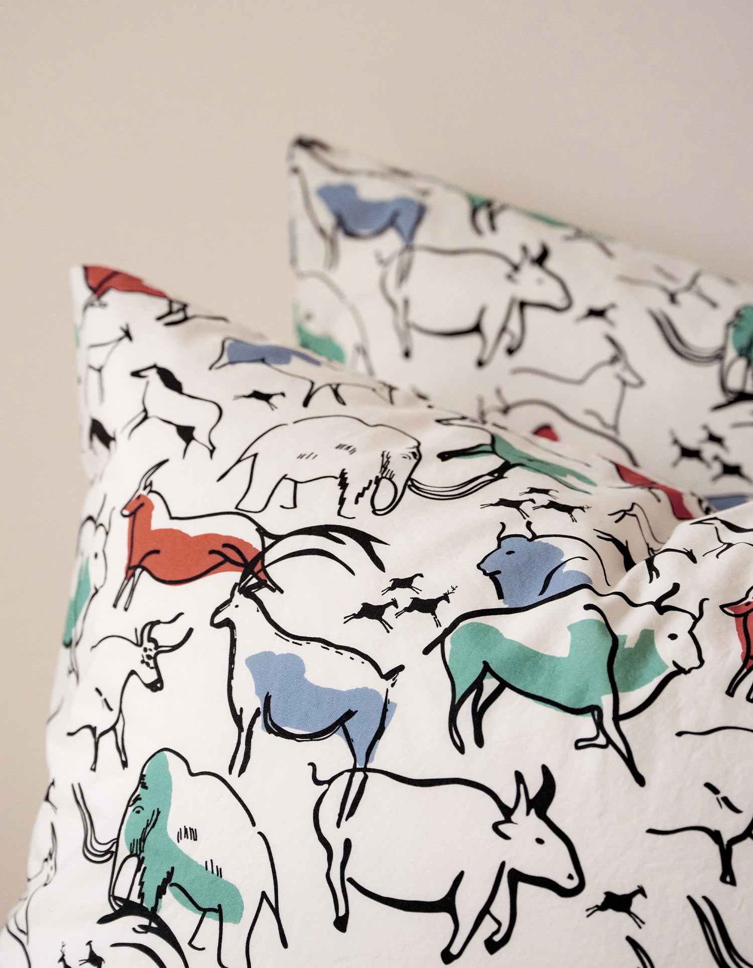 Copripiumino in percalle lavato per bambini - Piccoli Preistorici