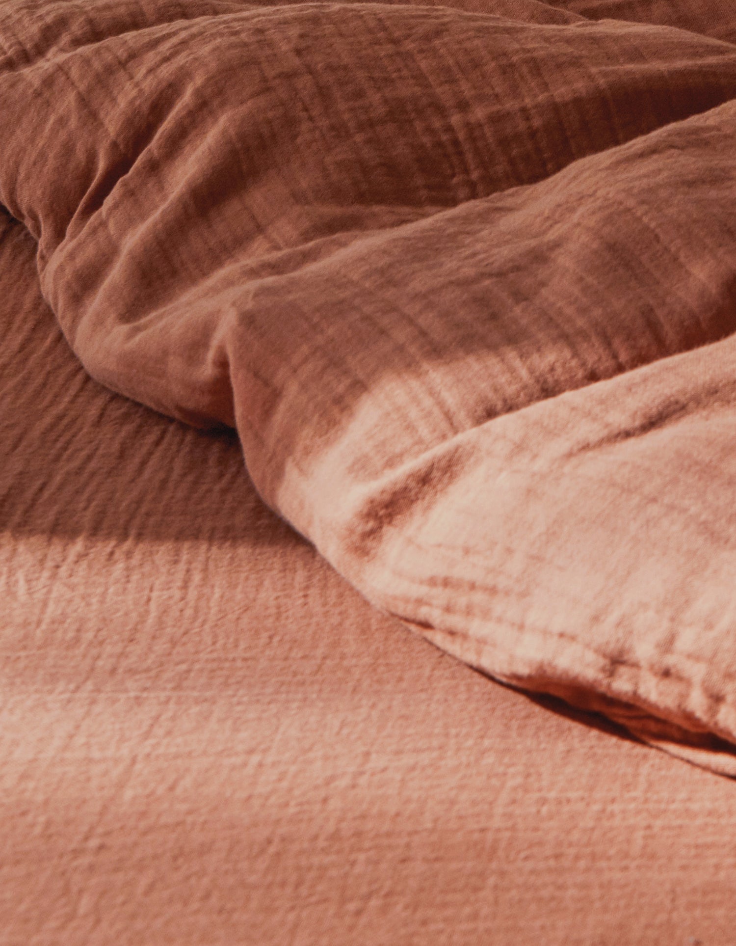 Drap plat Gaze de coton double épaisseur - Biscuit