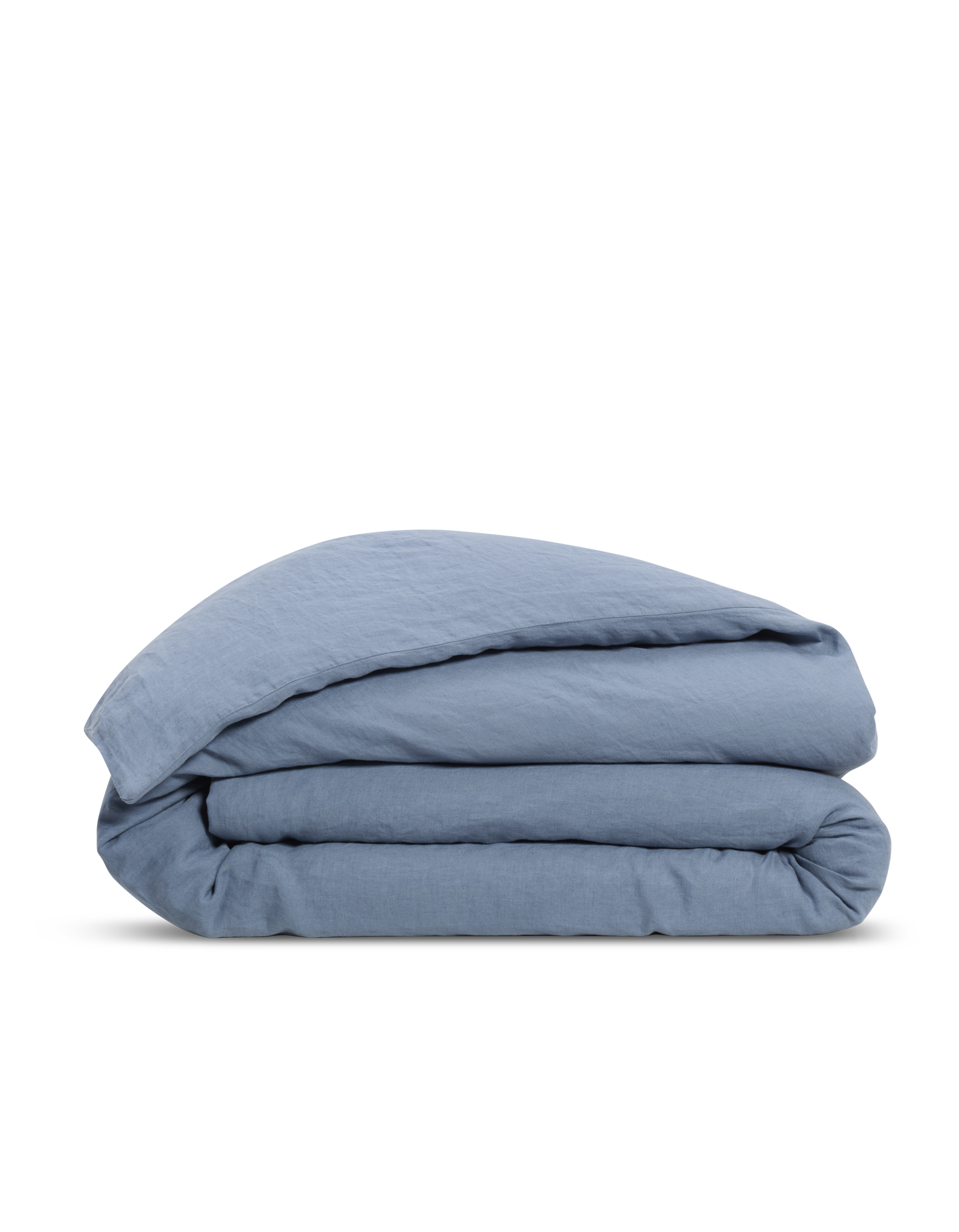 Copripiumino in lino lavato francese - Blu Denim