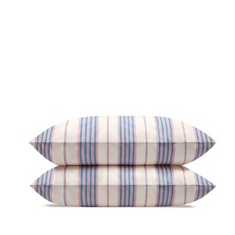 Coppia di federe in percalle di cotone 120 fili - Righe Atelier