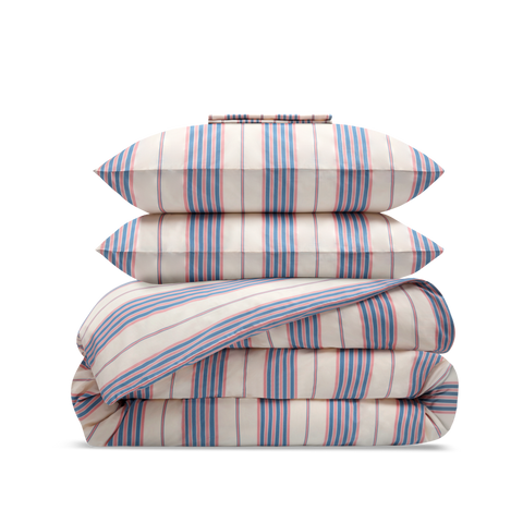 Parure Percale de coton 120 fils - Rayure Atelier