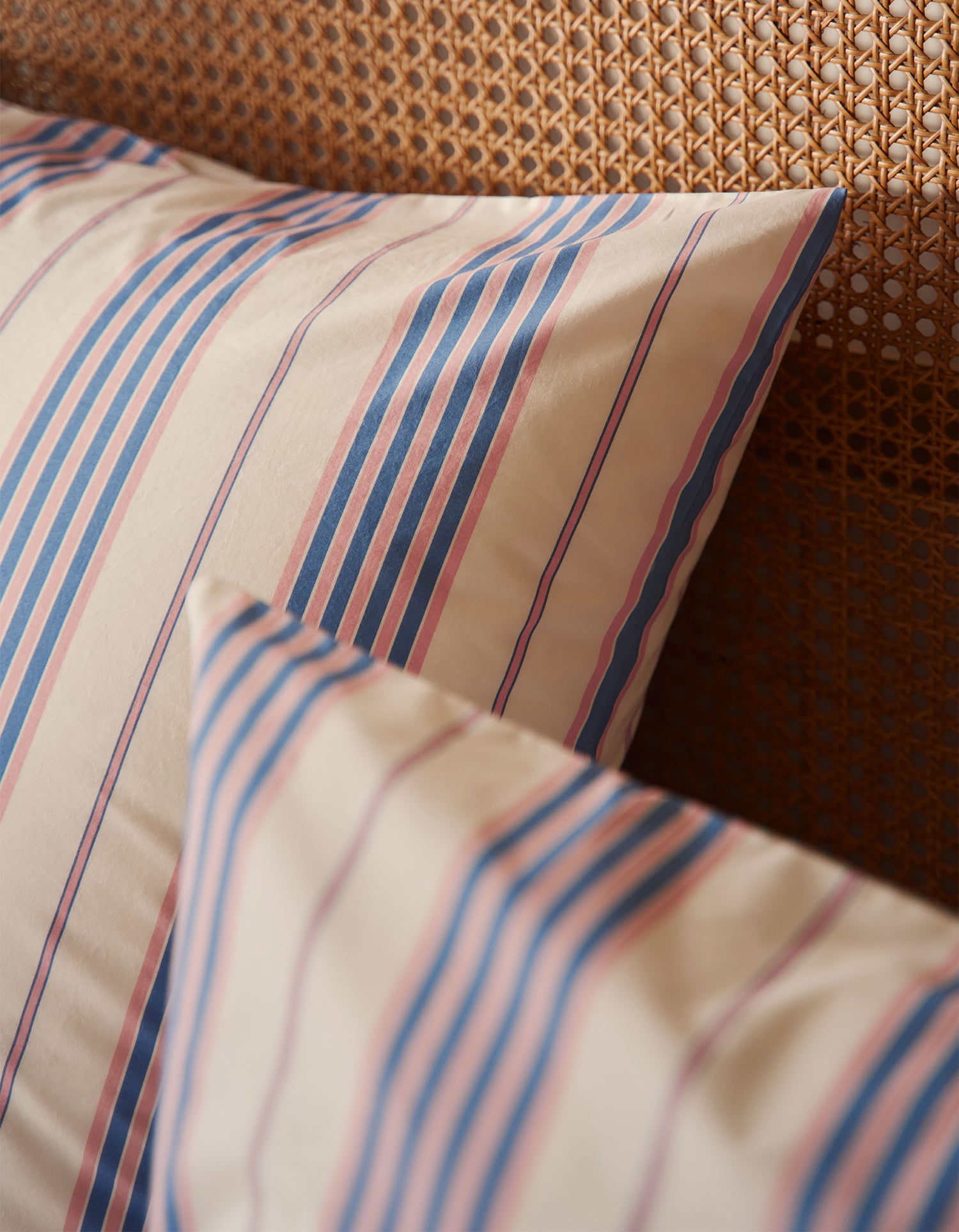 Lenzuolo piano in percalle di cotone 120 fili - Righe Atelier