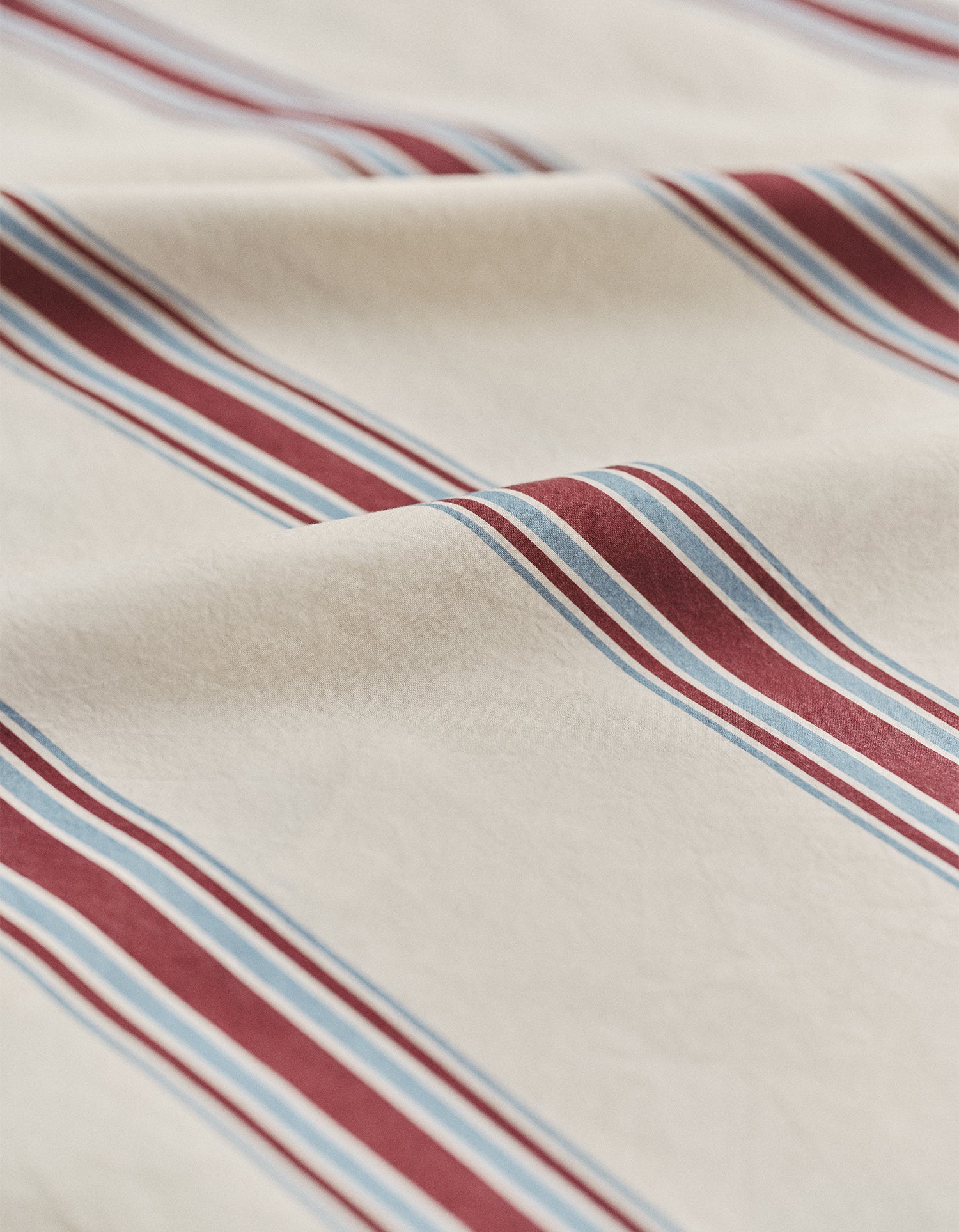 Taie d'oreiller Percale Lavée Enfant en Coton Biologique - Rayure Campus