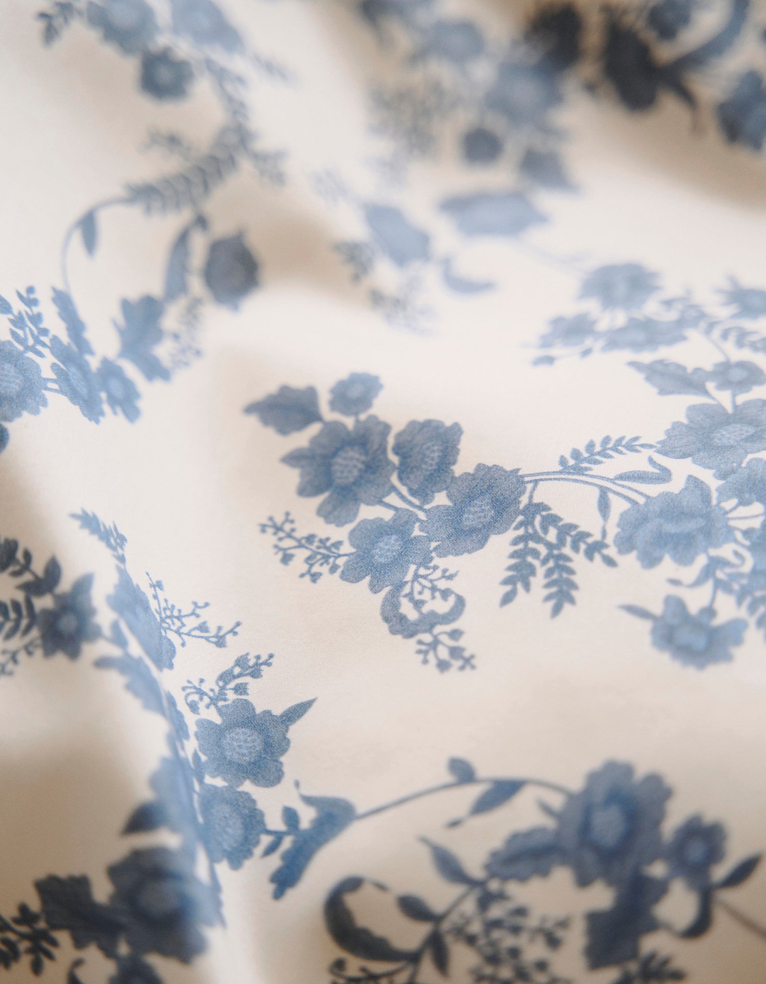 Satin Bettbezug - Blumen von früher