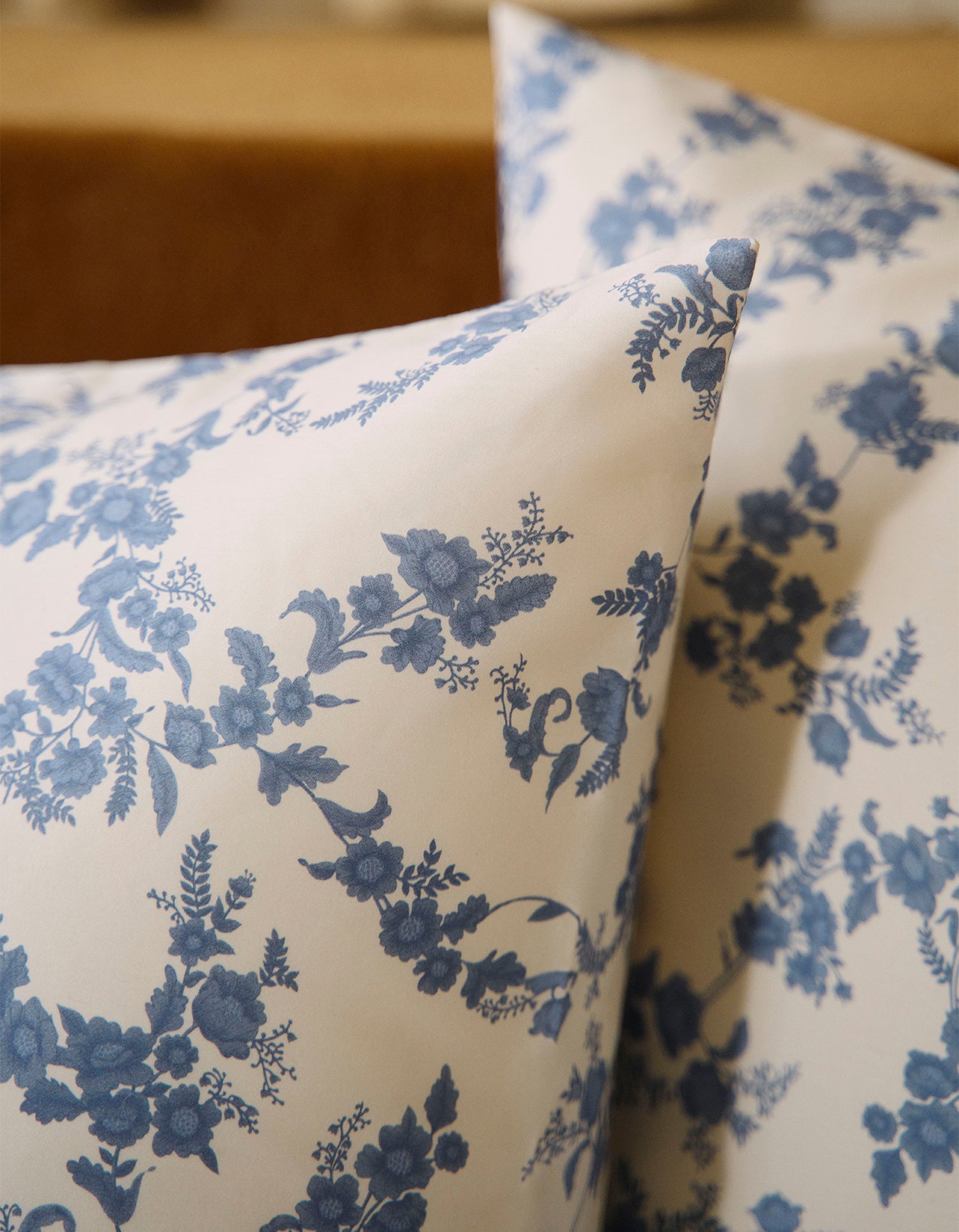 Satin Bettbezug - Blumen von früher