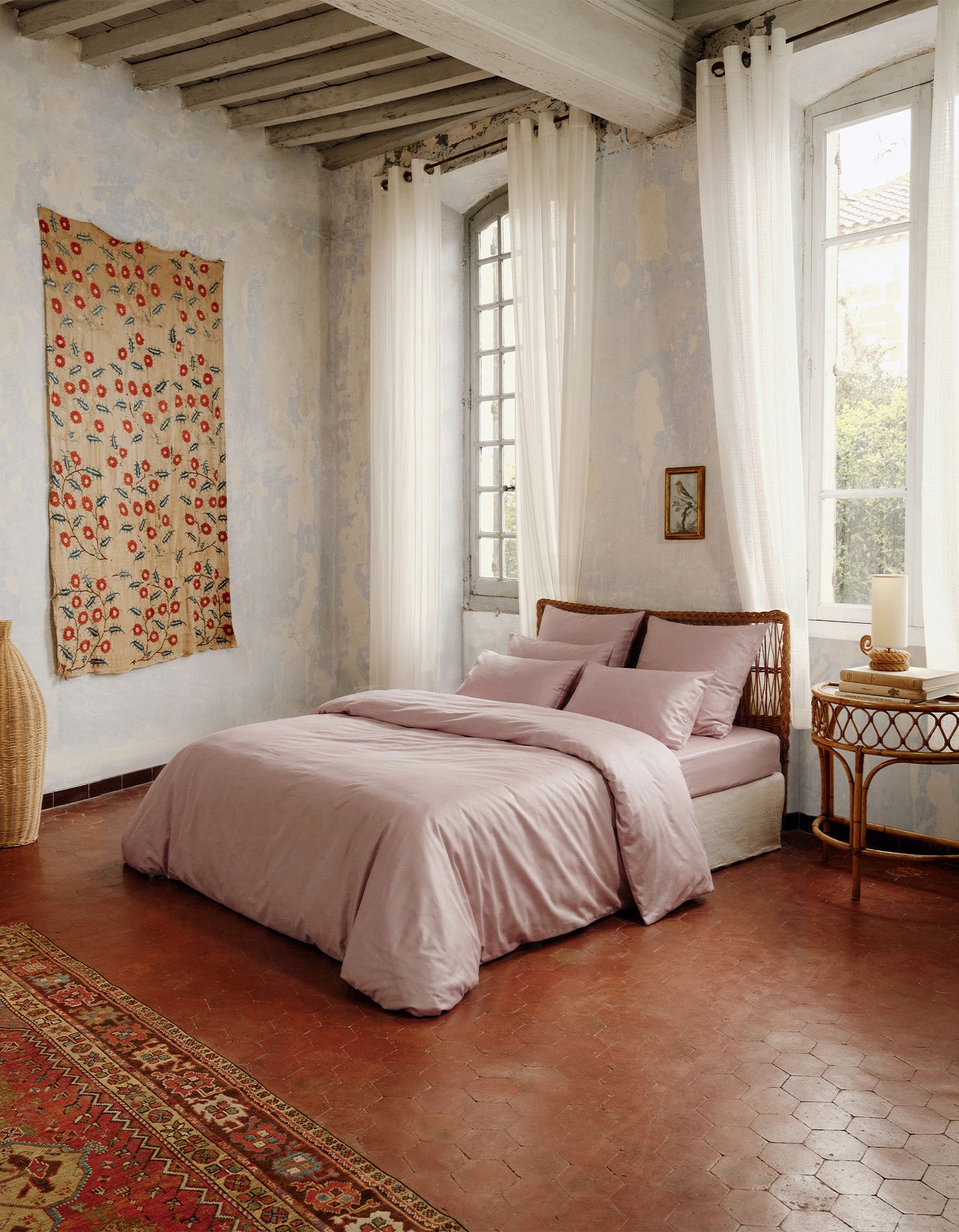 Satin Kissenbezüge 2x - Rosa