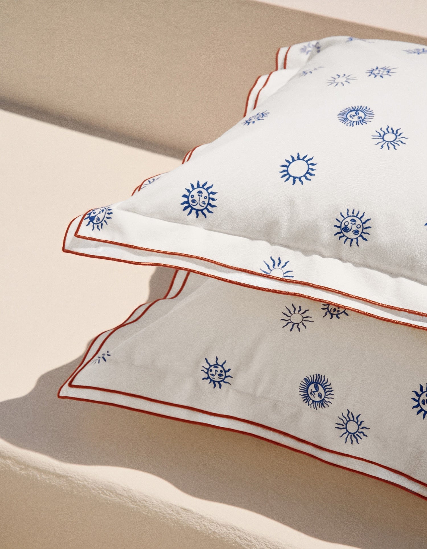 Housse de couette Voile de Coton 80 fils/cm² - Soleil Bleu