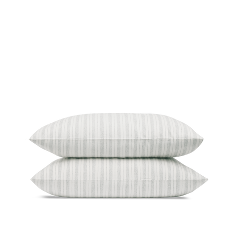 Federe in Flanella di Tencel x2 - Righe invernali