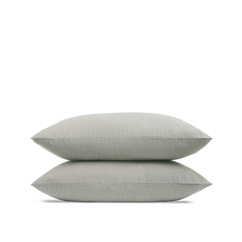 Federe in Flanella di Tencel x2 - Vichy Grigie