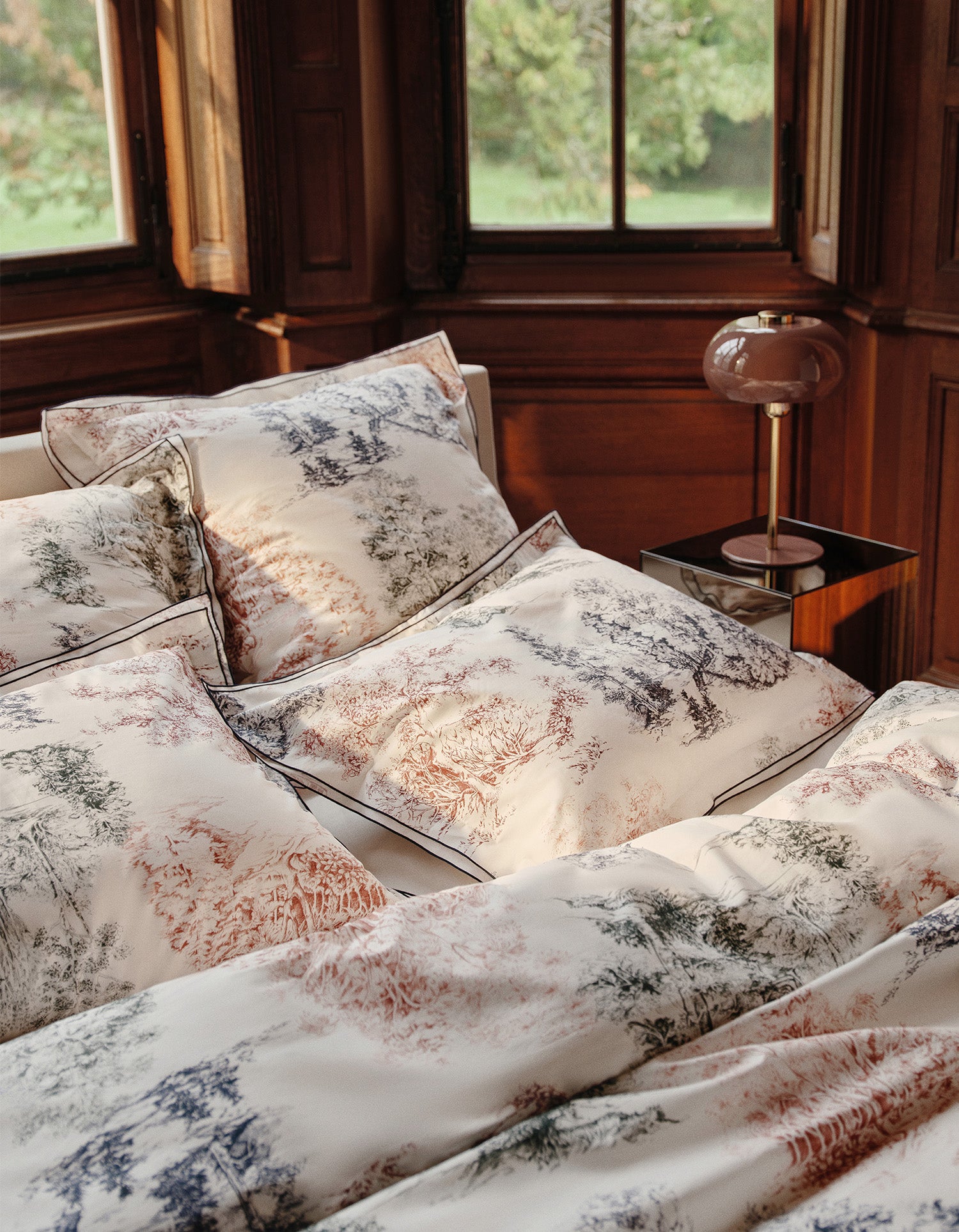 Copripiumino in cotone percalle a 120 fili Paul & Joe per Bonsoirs - Bosco invernale