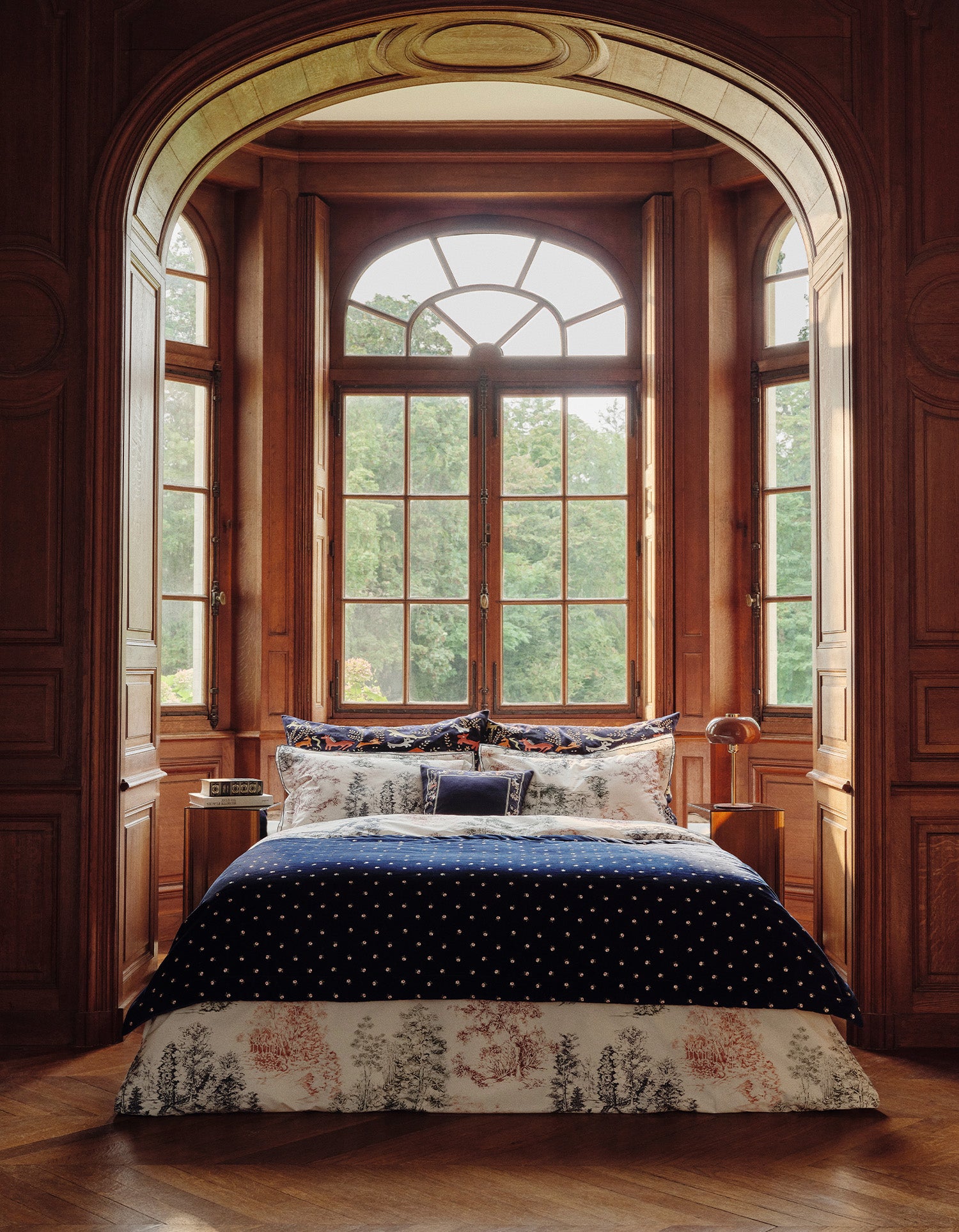 Copripiumino in cotone percalle a 120 fili Paul & Joe per Bonsoirs - Bosco invernale