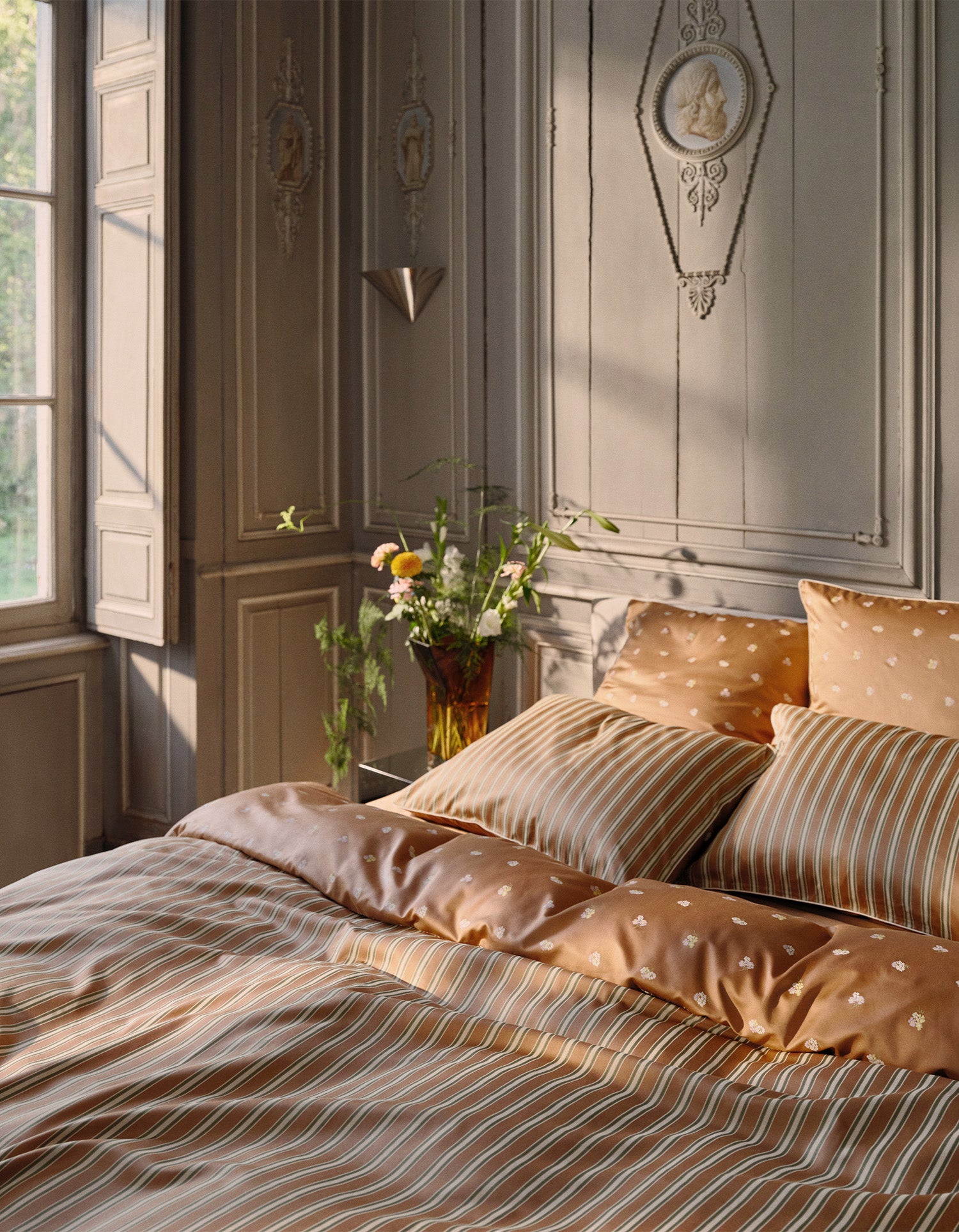 Copripiumino in Raso di Cotone a 200 fili - Giardino Reale