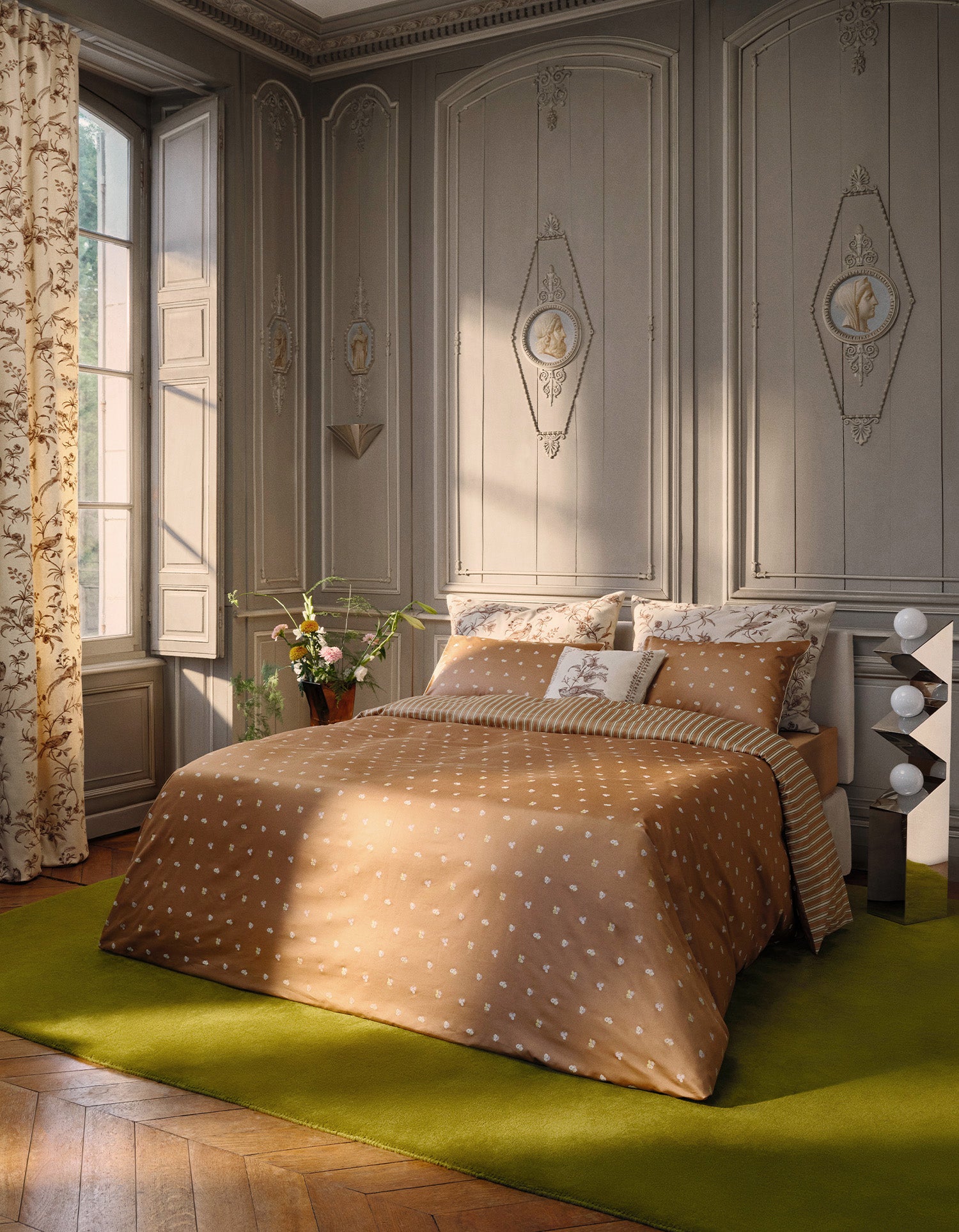 Copripiumino in Raso di Cotone a 200 fili - Giardino Reale