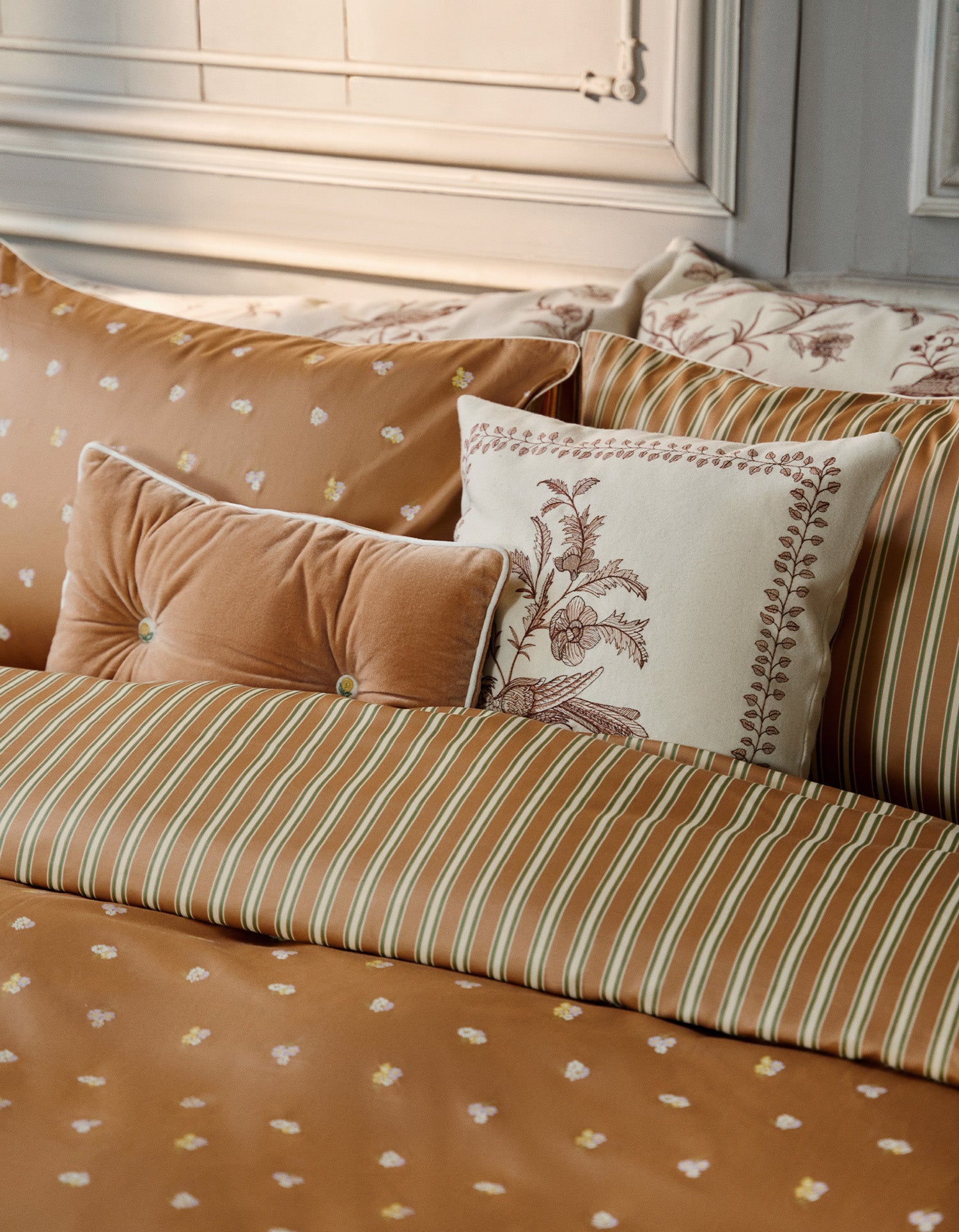 Copripiumino in Raso di Cotone a 200 fili - Giardino Reale