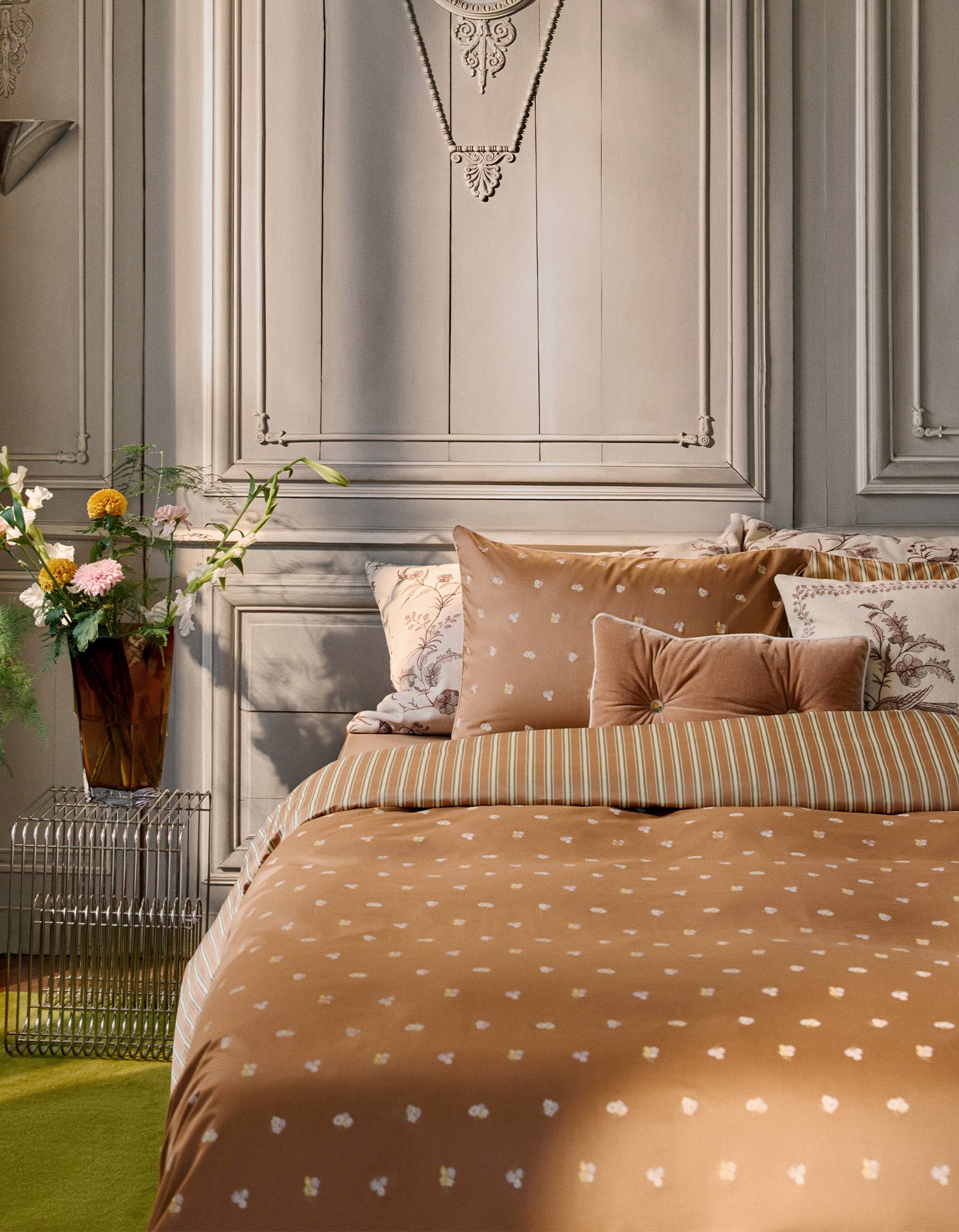 Copripiumino in Raso di Cotone a 200 fili - Giardino Reale