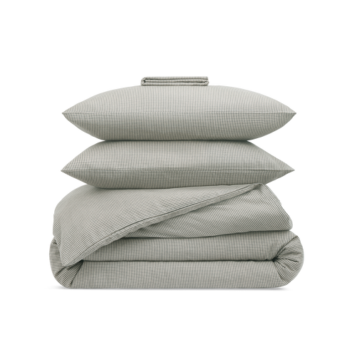 Flanell Bettwäsche-set - Grau Gingham