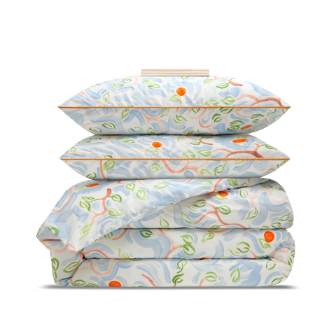 Parure Percale lavée - Jacques Merle x Bonsoirs - L'Oranger