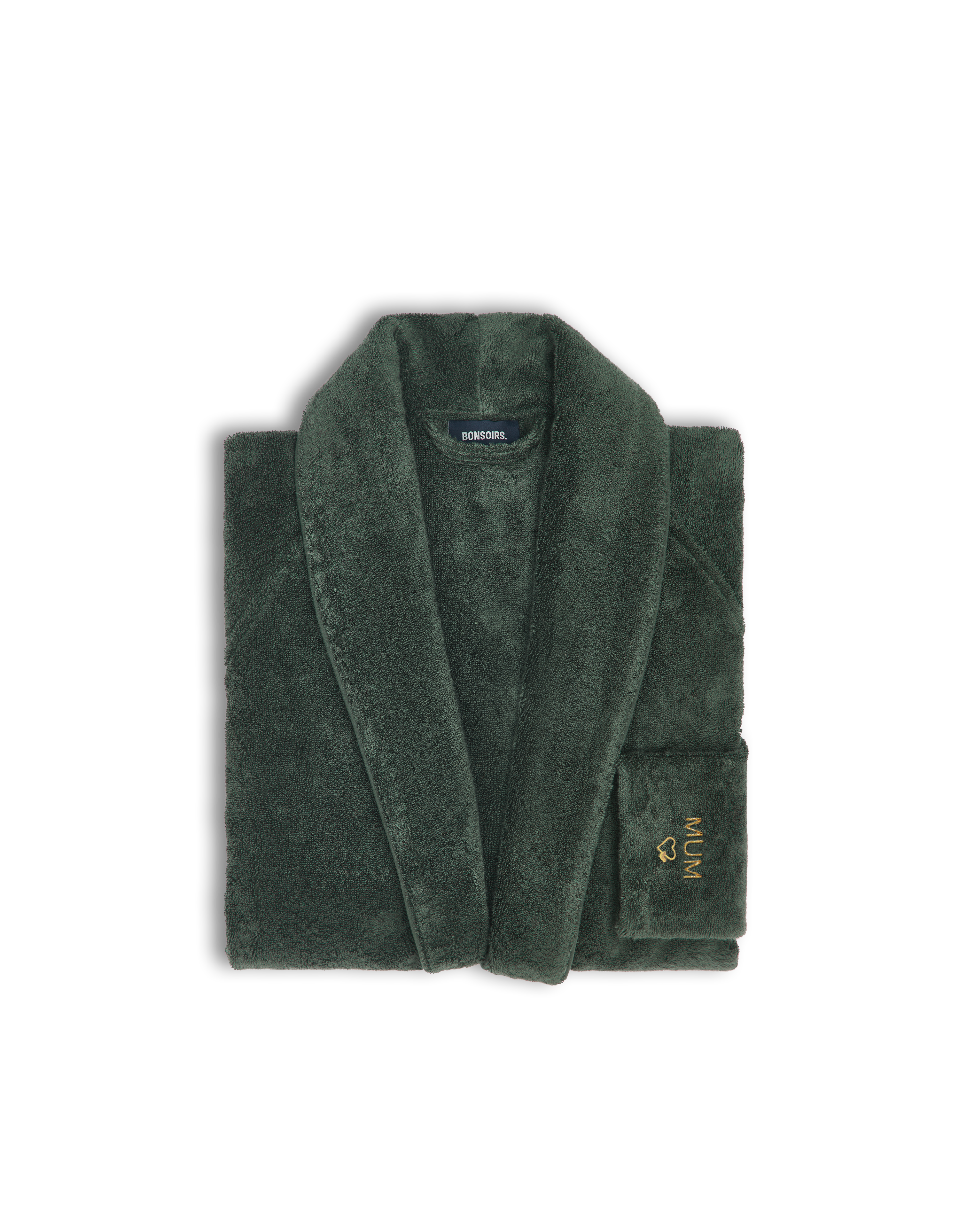 Plush Bathrobe - Forest Green