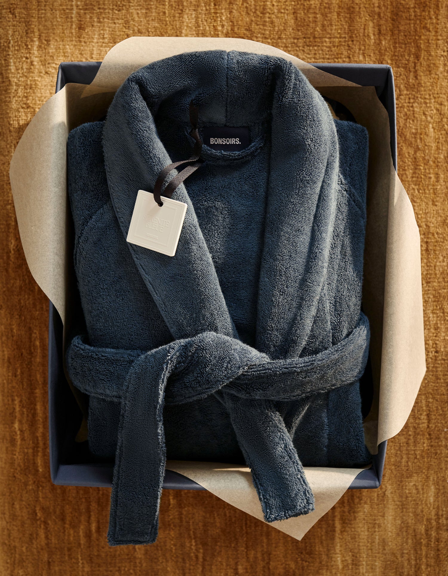 Plush Bathrobe - Ink Blue