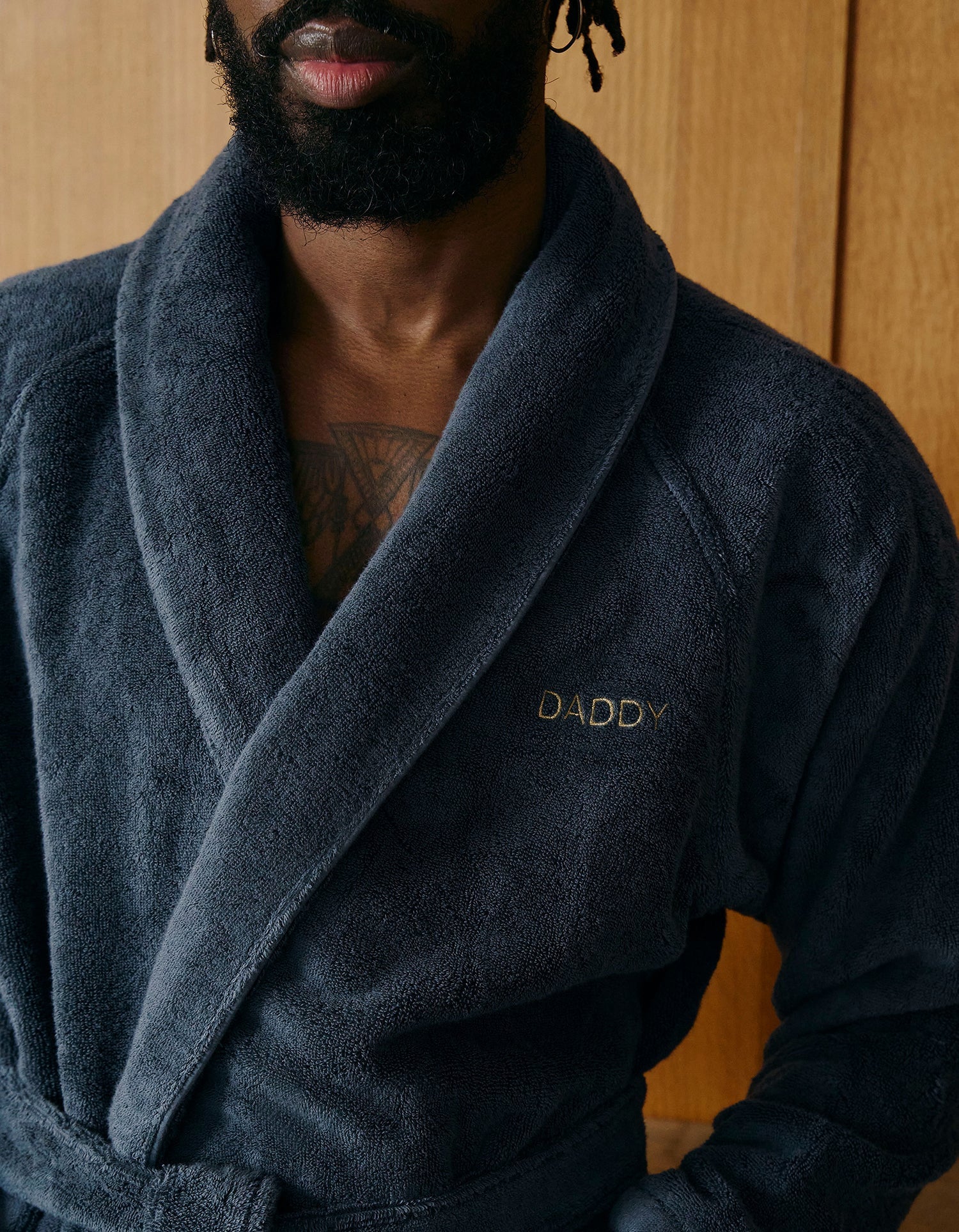 Plush Bathrobe - Ink Blue