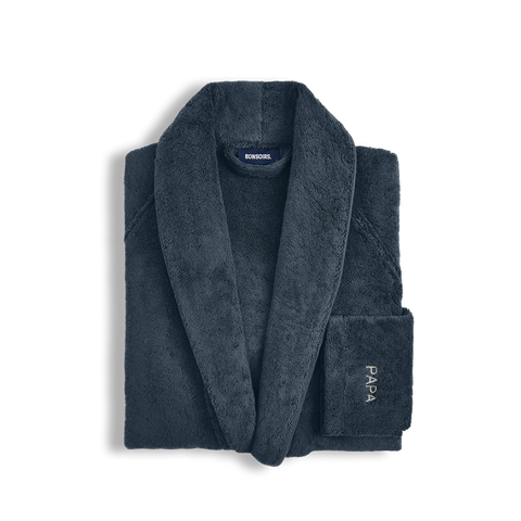Plush Bathrobe - Ink Blue