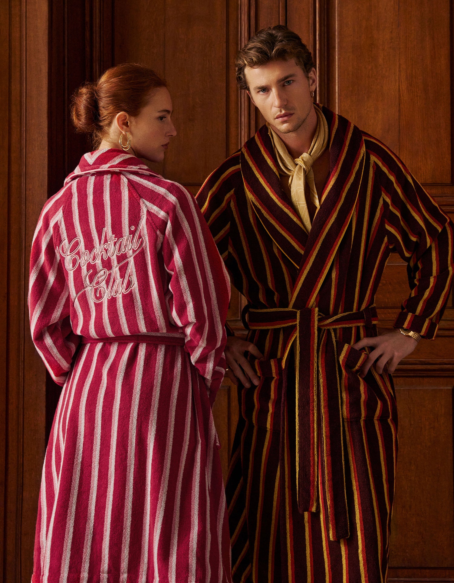 Peignoir moelleux à paillettes - Carmin Rose