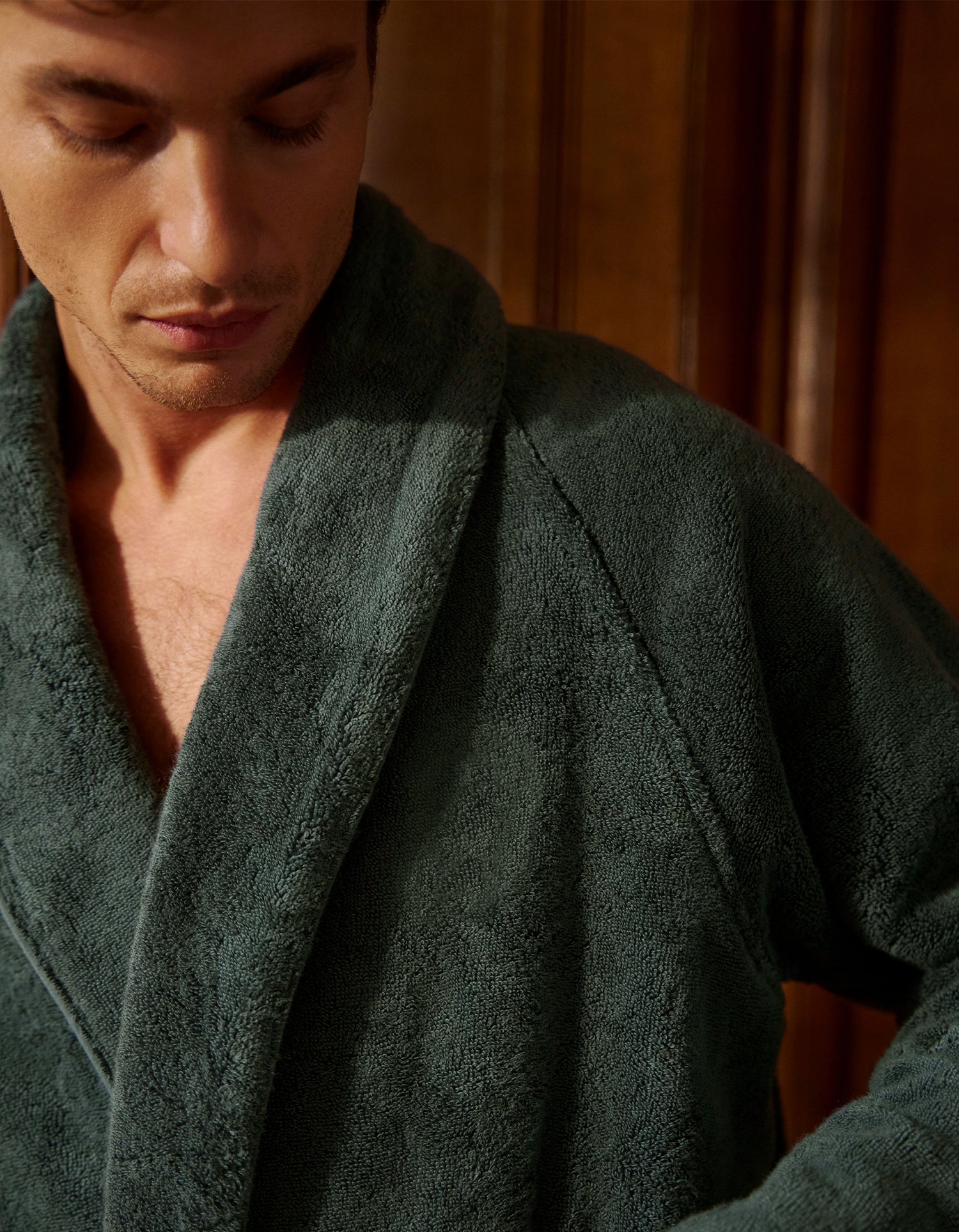 Plush Bathrobe - Forest Green
