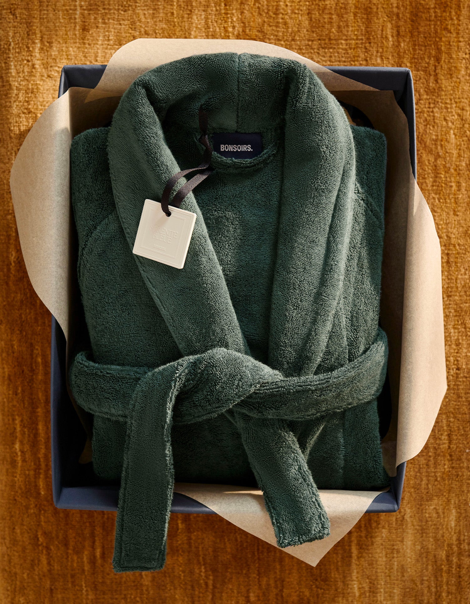Plush Bathrobe - Forest Green