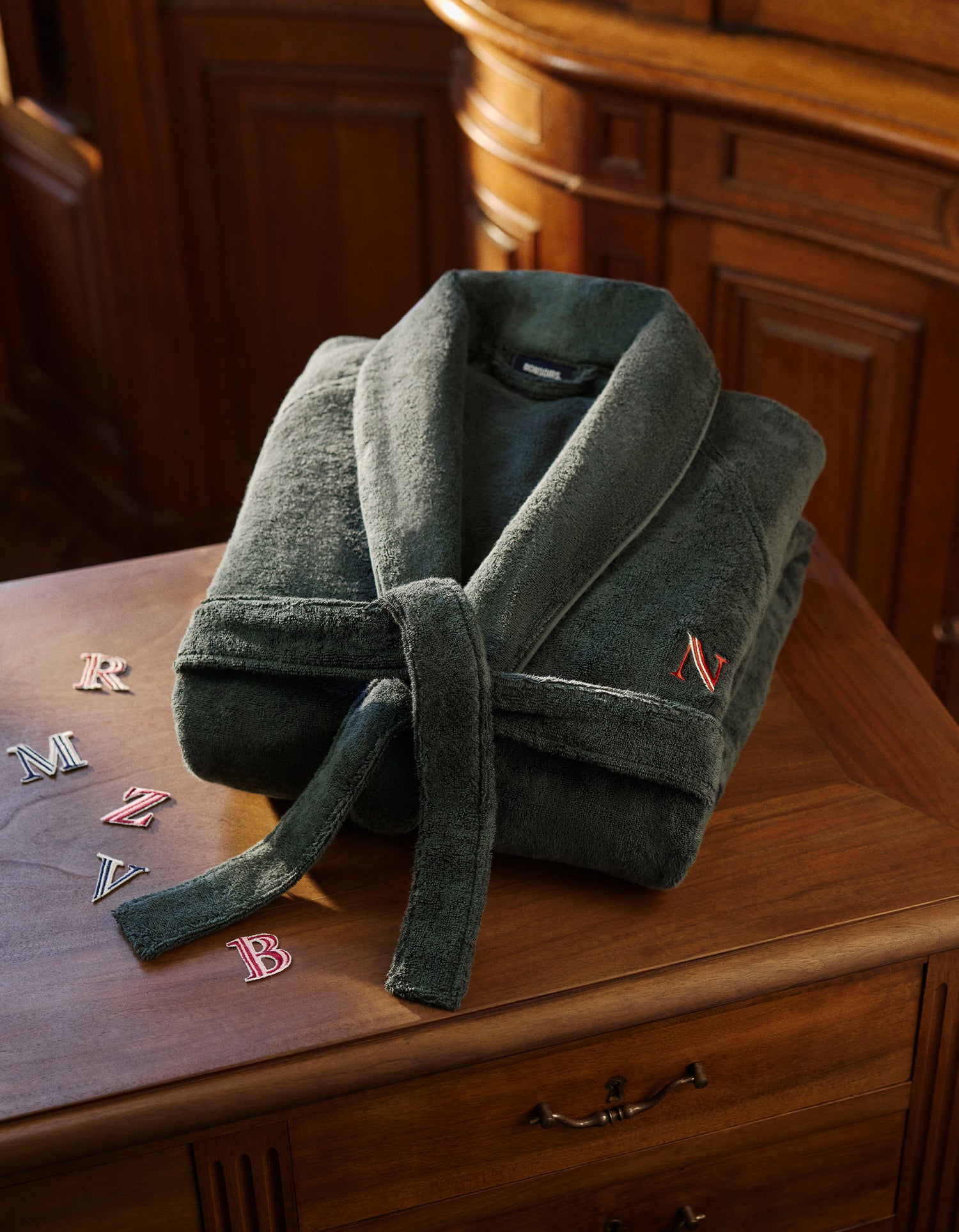 Plush Bathrobe - Forest Green