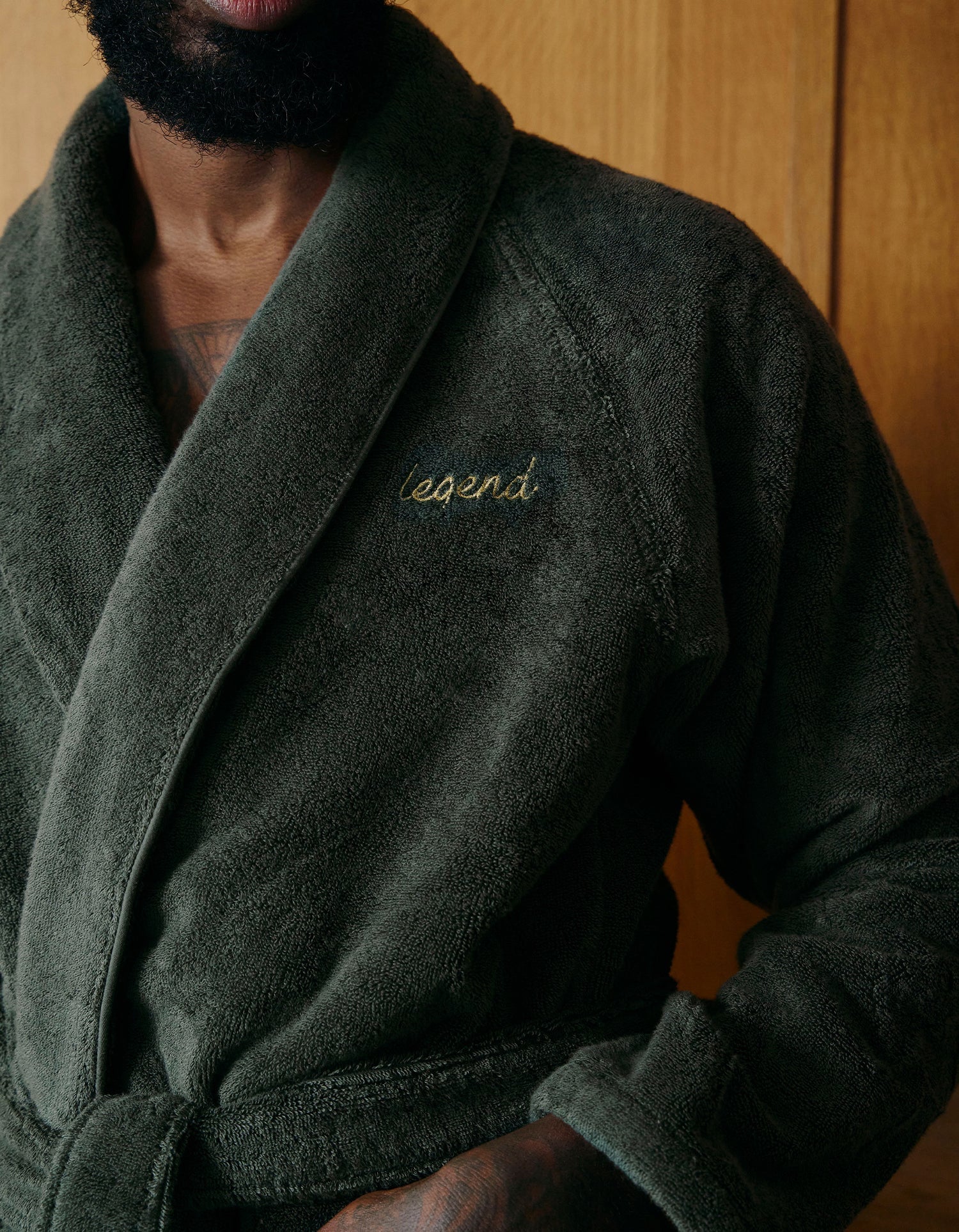 Plush Bathrobe - Forest Green