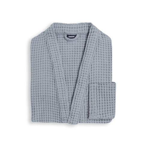 The waffle bathrobe - Blue