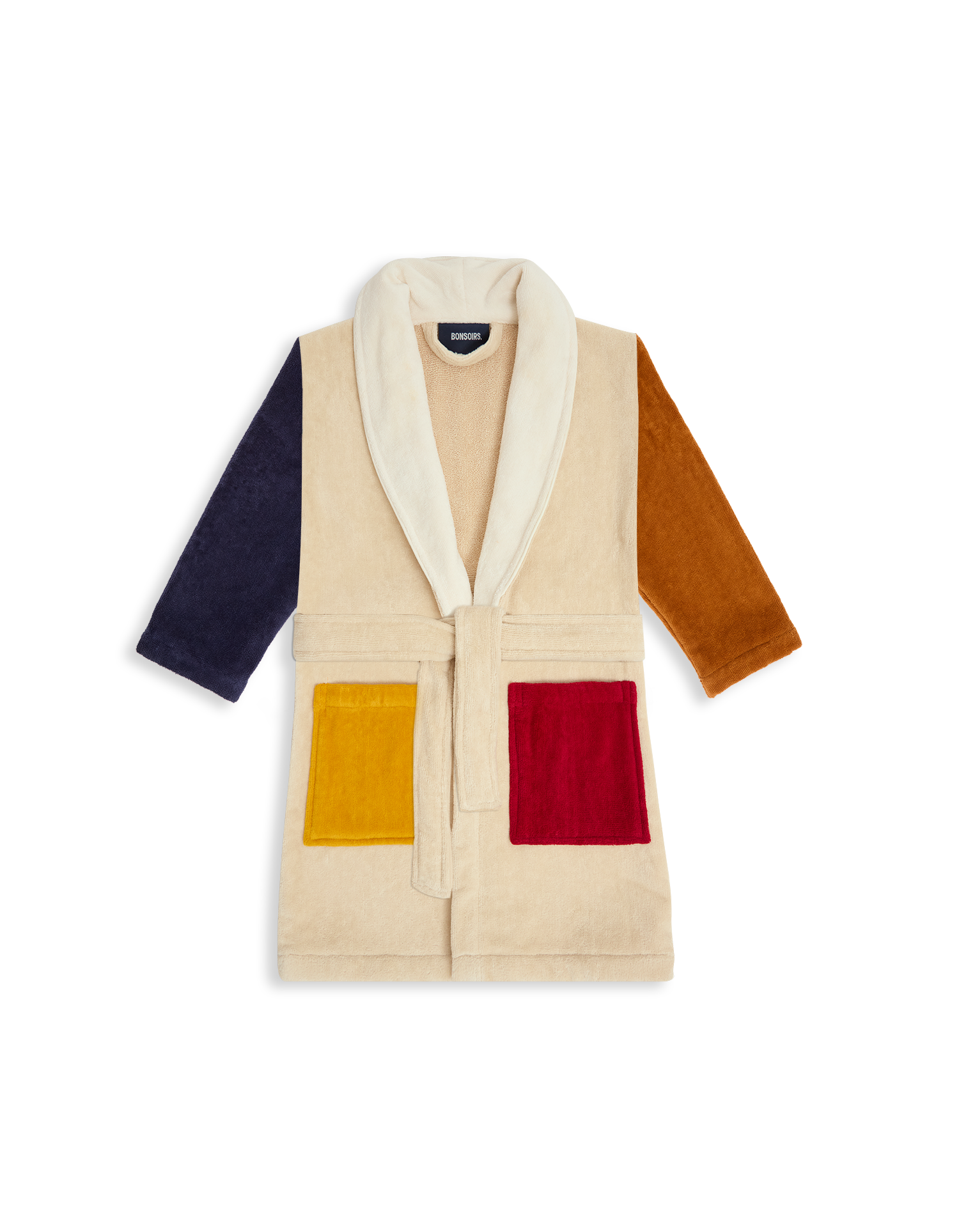 Badjas voor kinderen van zacht velours – Dada Blauw
