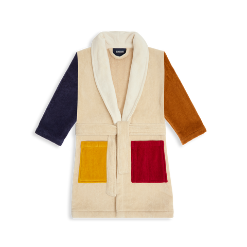 Badjas voor kinderen van zacht velours – Dada Blauw
