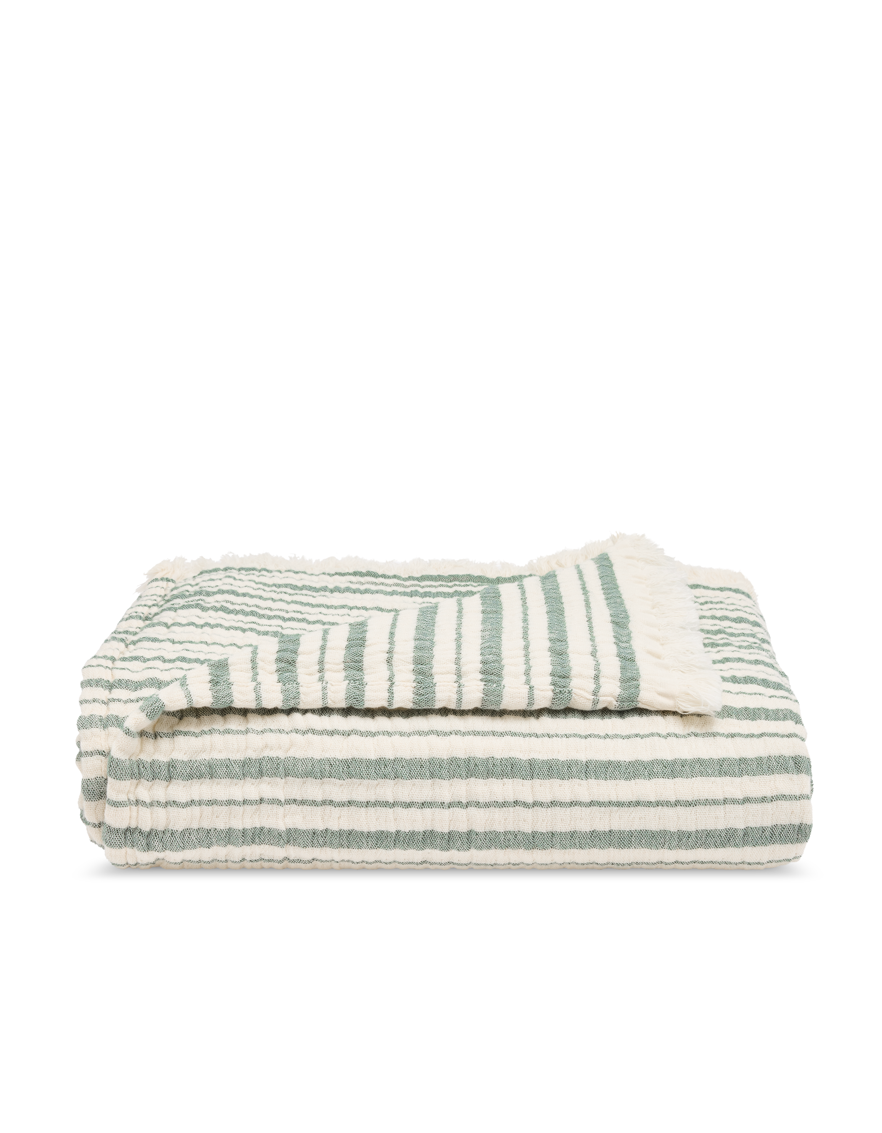 Cotton gauze plaid - Emerald Stripe