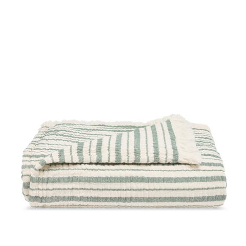 Cotton gauze plaid - Emerald Stripe