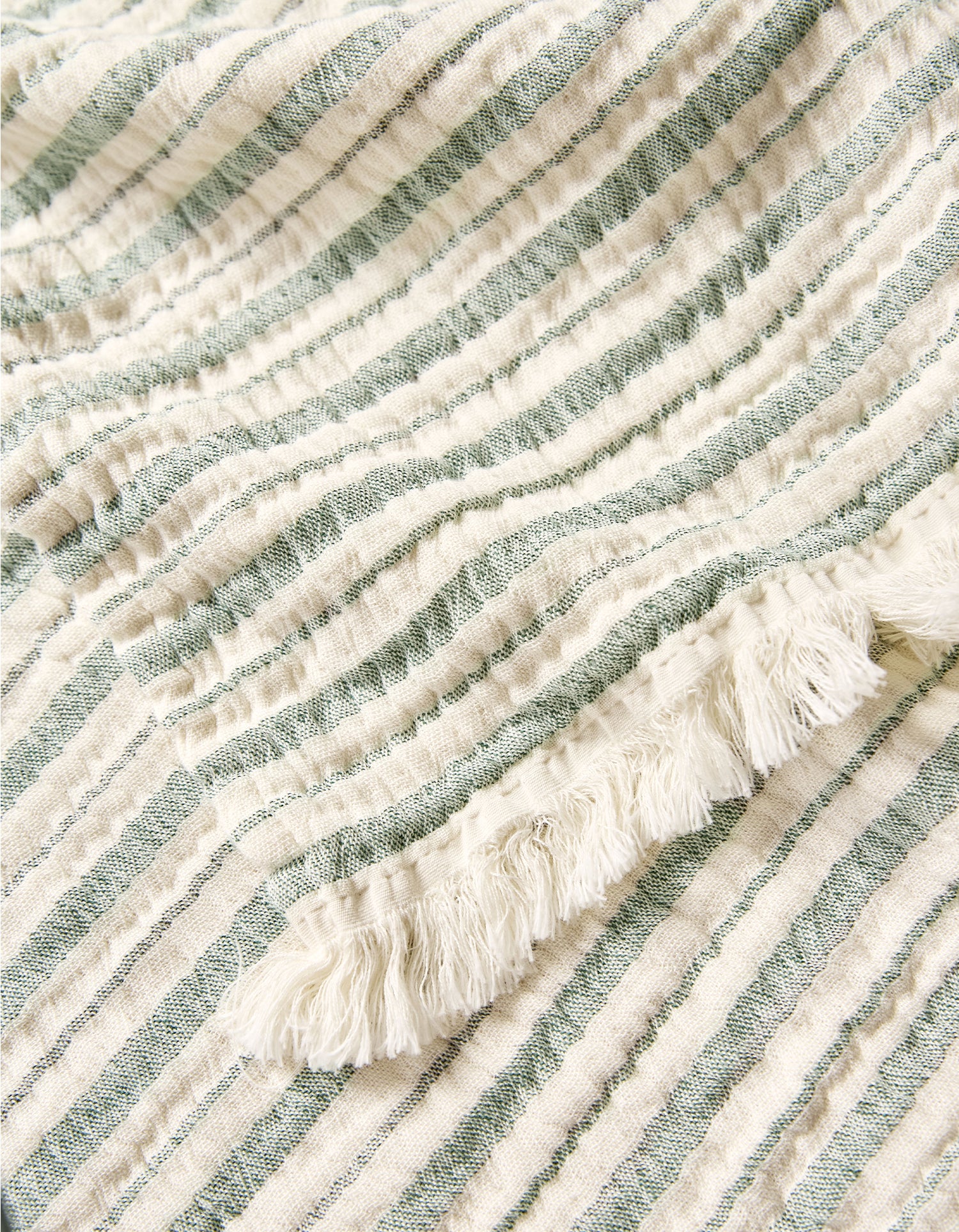 Cotton gauze plaid - Emerald Stripe