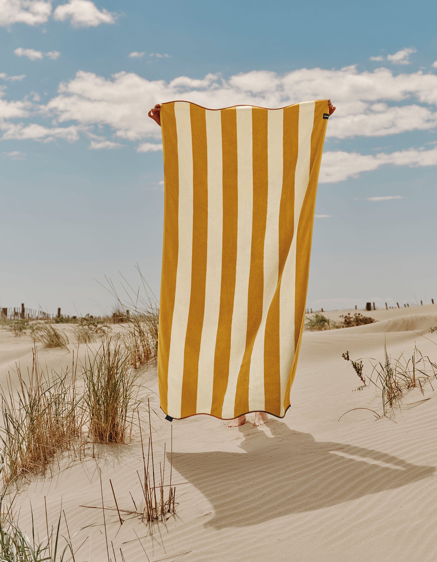 Strandlaken - Gele Cabinestreep