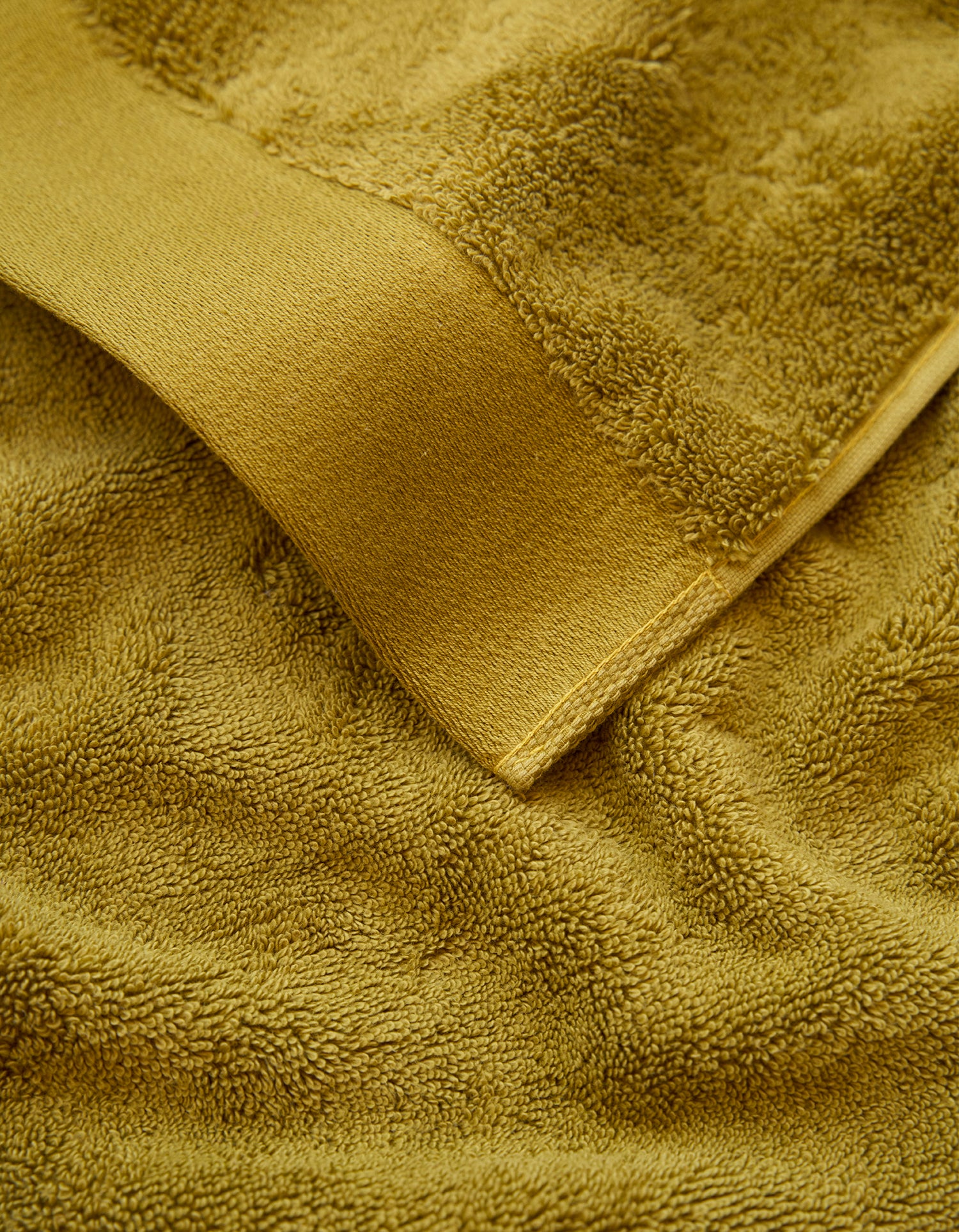 Serviette de toilette moelleuse - Jaune Olive