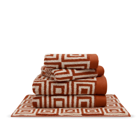 Set de bain moelleux - Tomette Terracotta