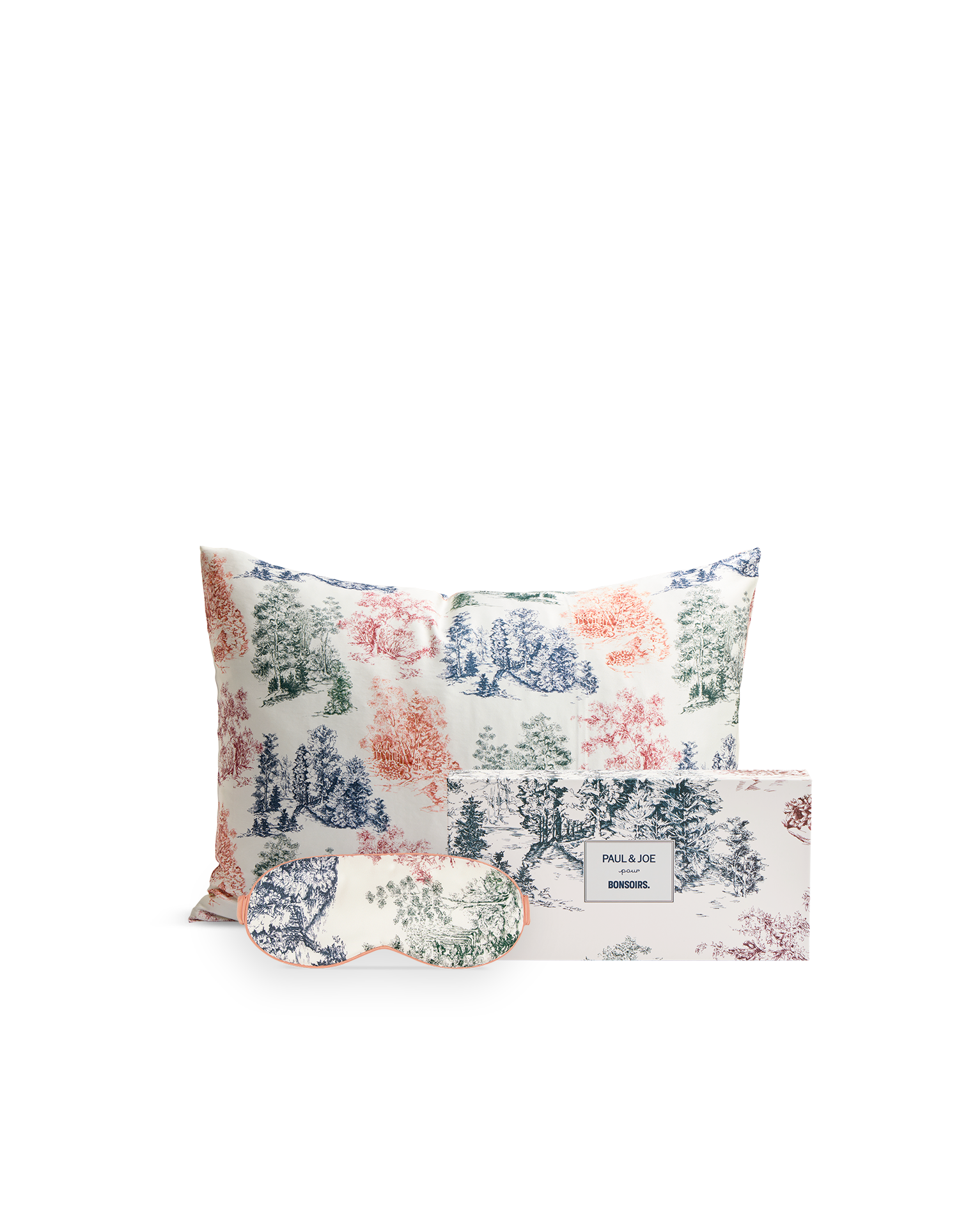 Coffret Taie d'oreiller et Masque de nuit 100% soie de murier - Paul & Joe pour Bonsoirs - Bosquet d'Hiver
